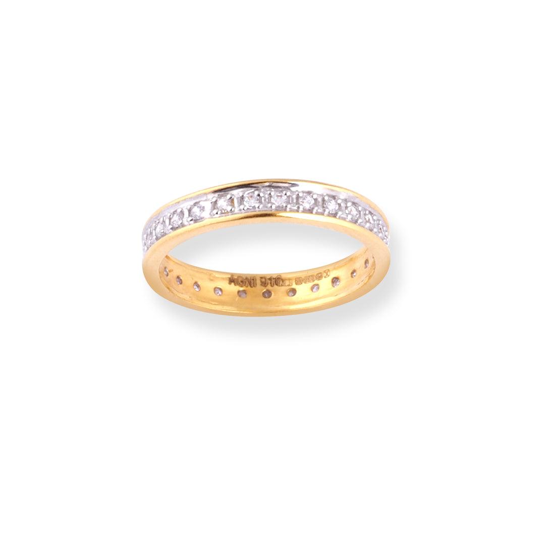 22ct Gold Cubic Zirconia Full Eternity Ring LR15623 - Minar Jewellers