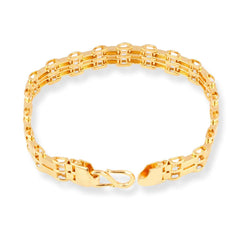 22ct Gold Gents Bracelet with S Clasp GBR-8330 - Minar Jewellers