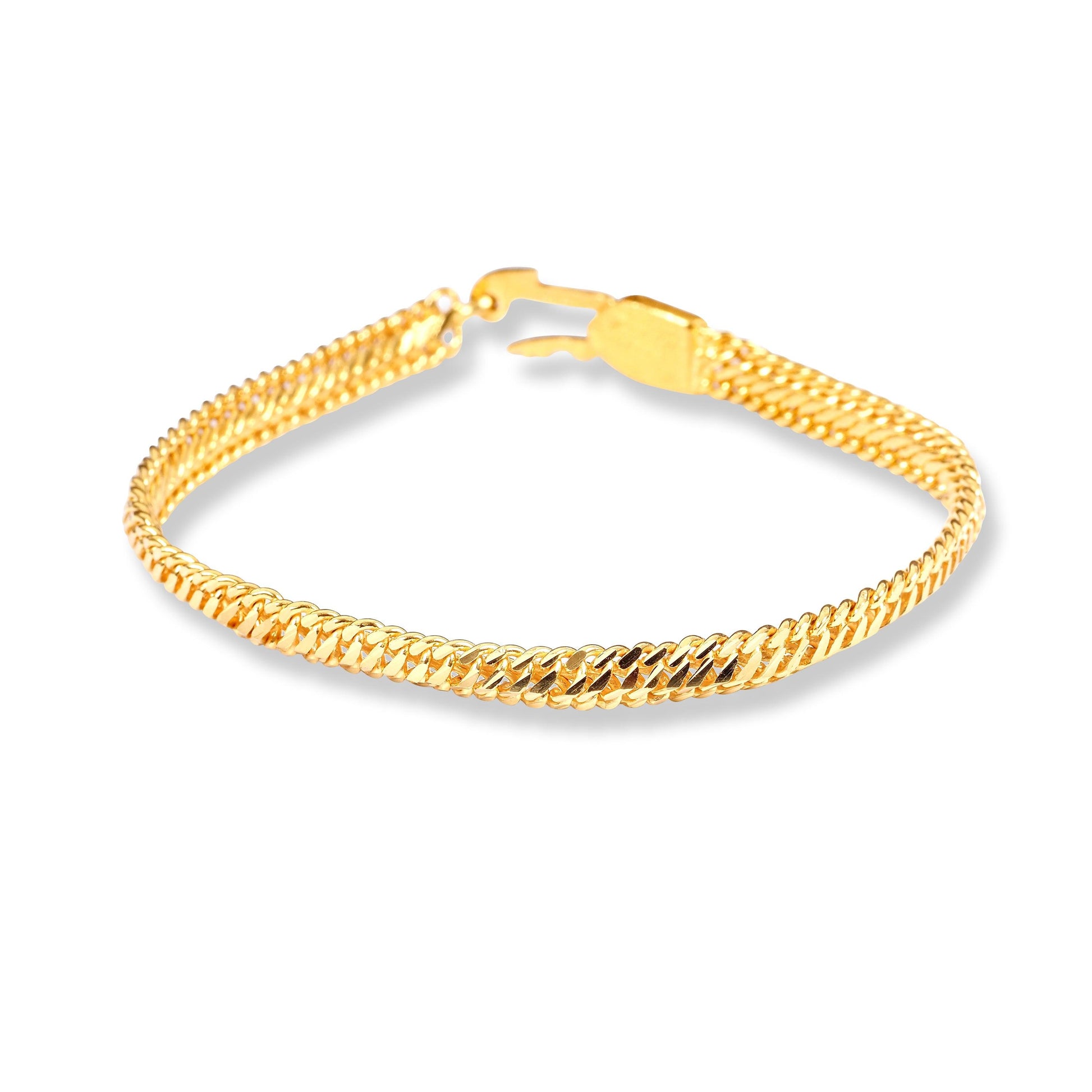 22ct Gold Gents Bracelet with U Push Clasp GBR-8325 - Minar Jewellers