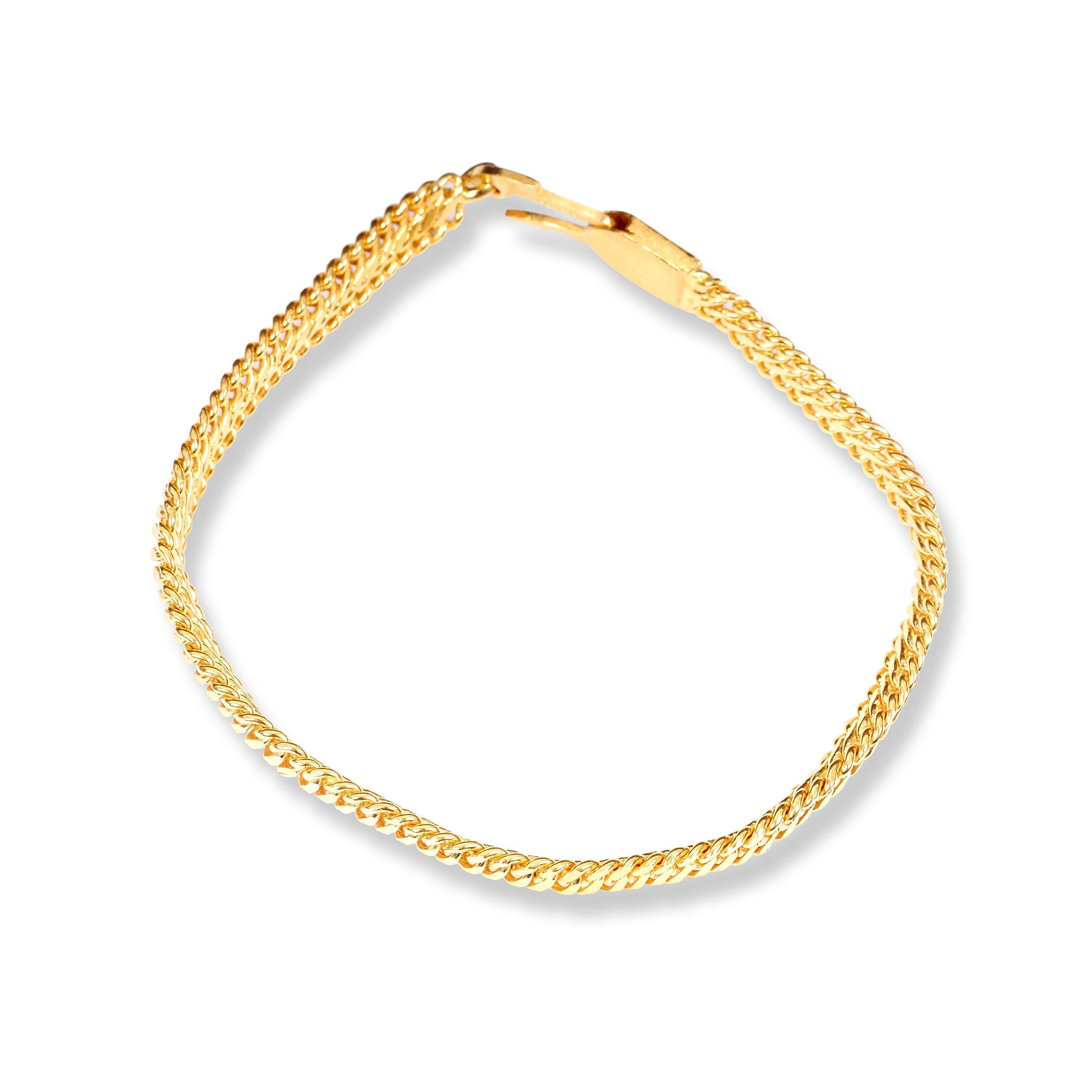 22ct Gold Gents Bracelet with U Push Clasp GBR-8325