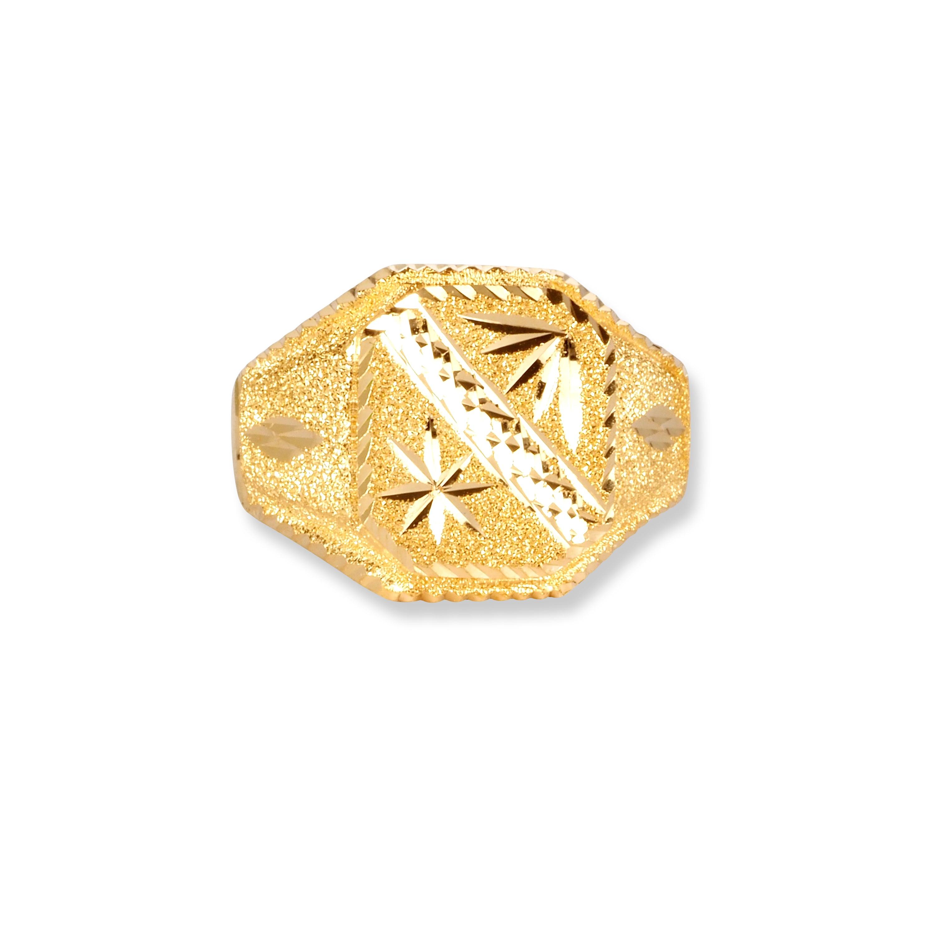22ct Gold Gents Signet Ring GR-8319 - Minar Jewellers