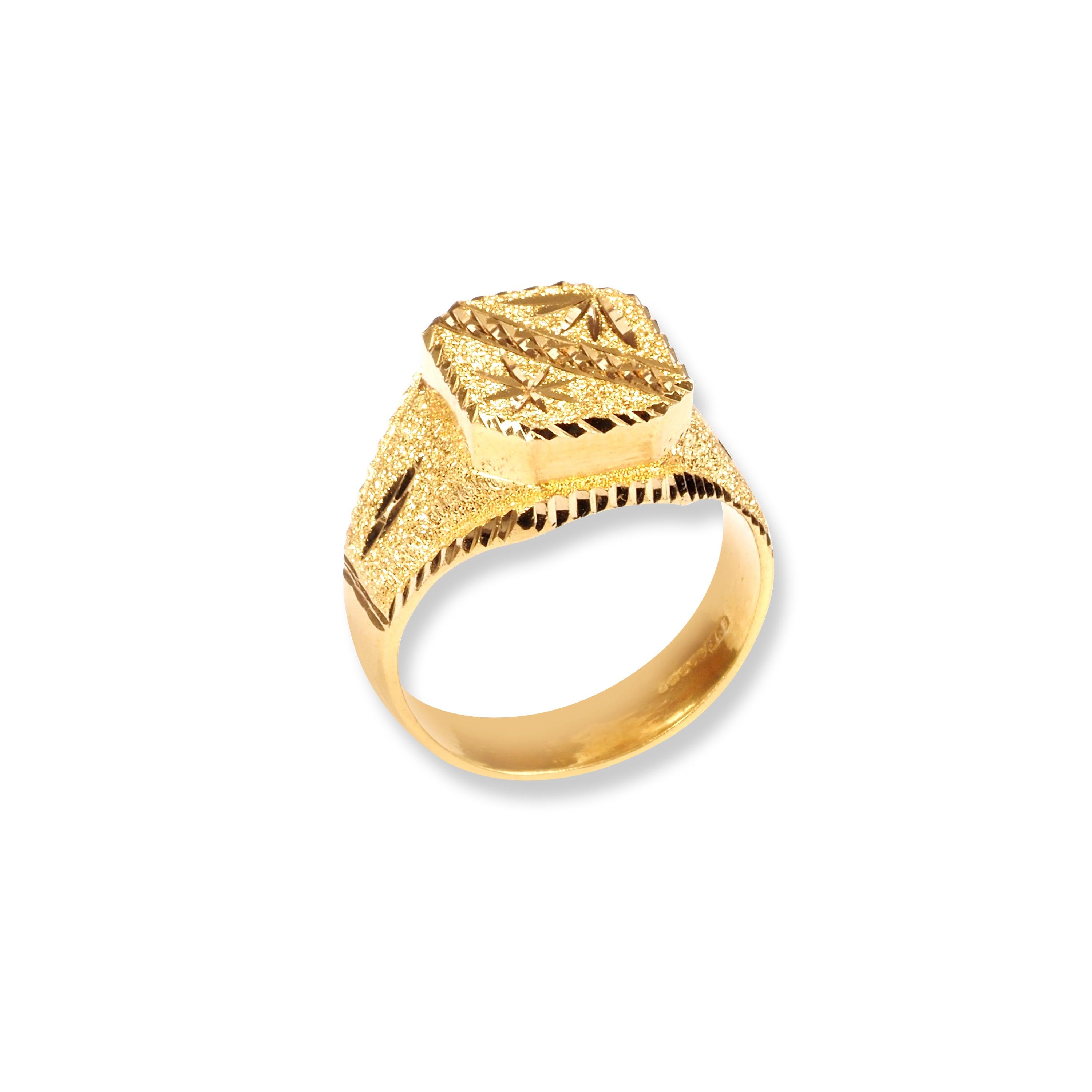 22ct Gold Gents Signet Ring GR-8319 - Minar Jewellers