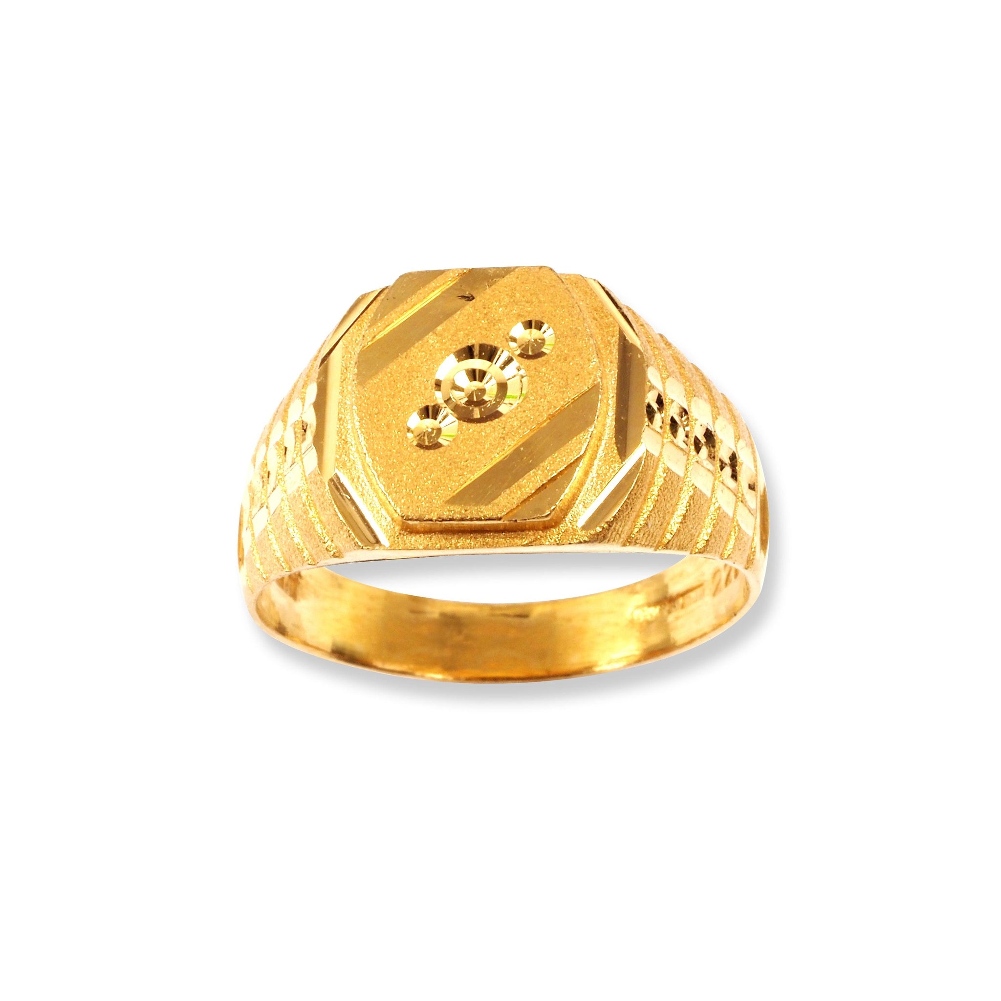 22ct Gold Gents Signet Ring GBR-8320