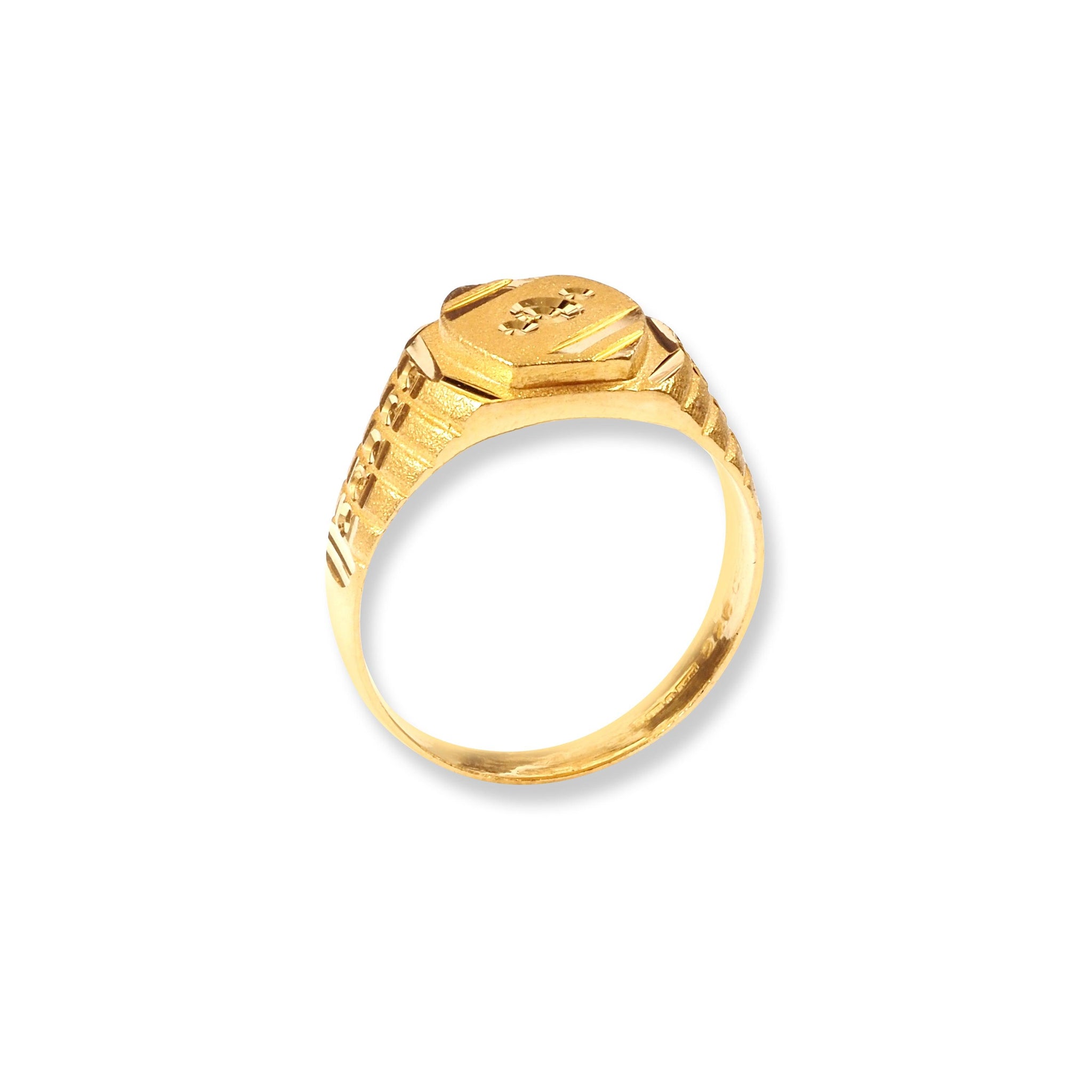 22ct Gold Gents Signet Ring GBR-8320