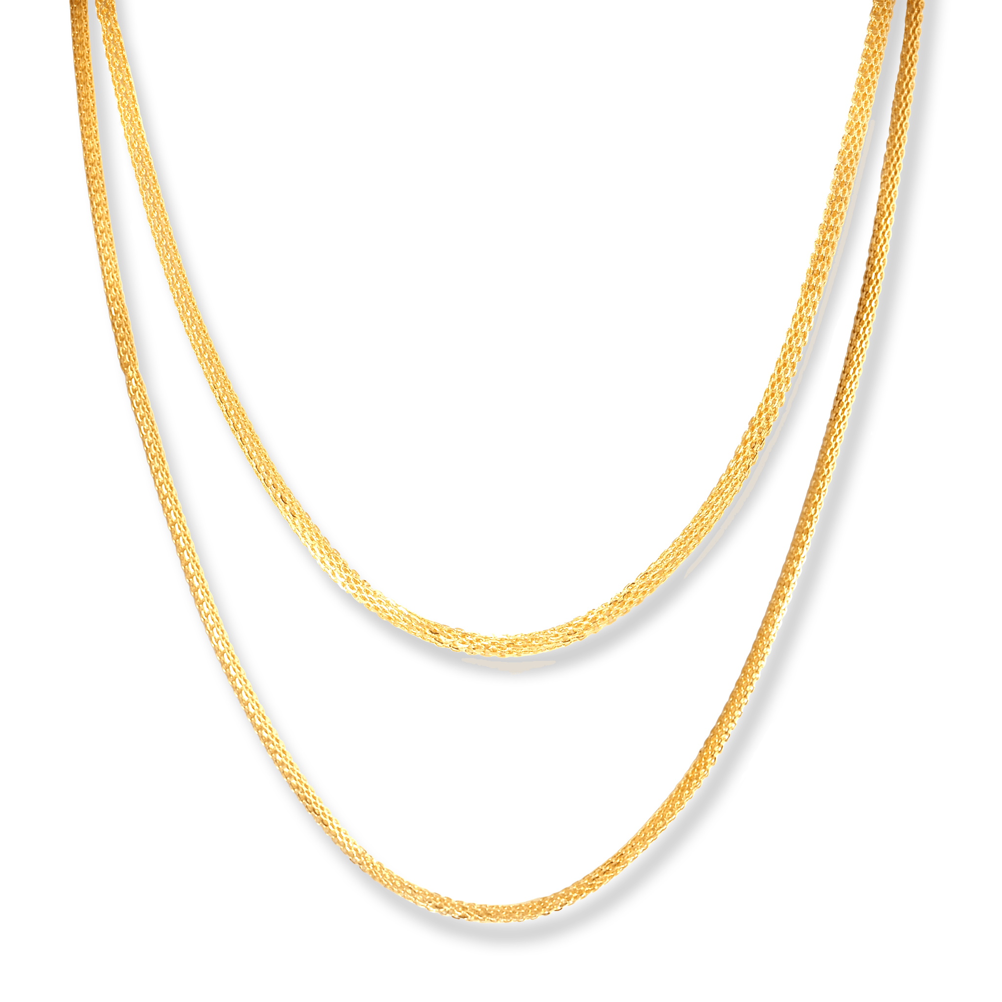 22ct Gold Hollow Milan Chain with Lobster Clasp C-7136
