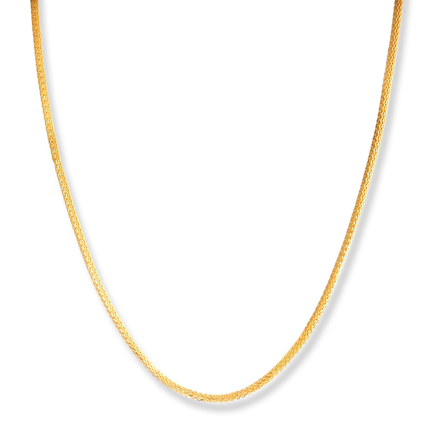 22ct Gold Hollow Milan Chain with Lobster Clasp C-7136