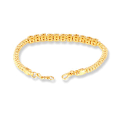 22ct Gold Ladies Bracelet with Beads in Filigree Finish & Hook Clasp LBR-7154 - Minar Jewellers