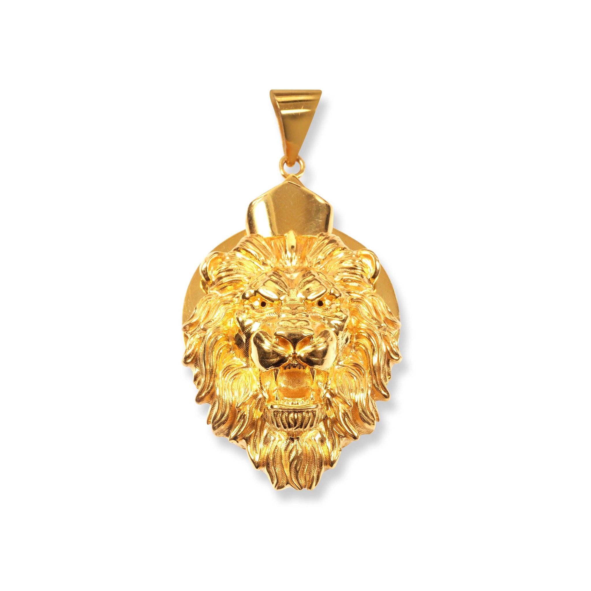 22ct Gold Lion Head Pendant P-8224