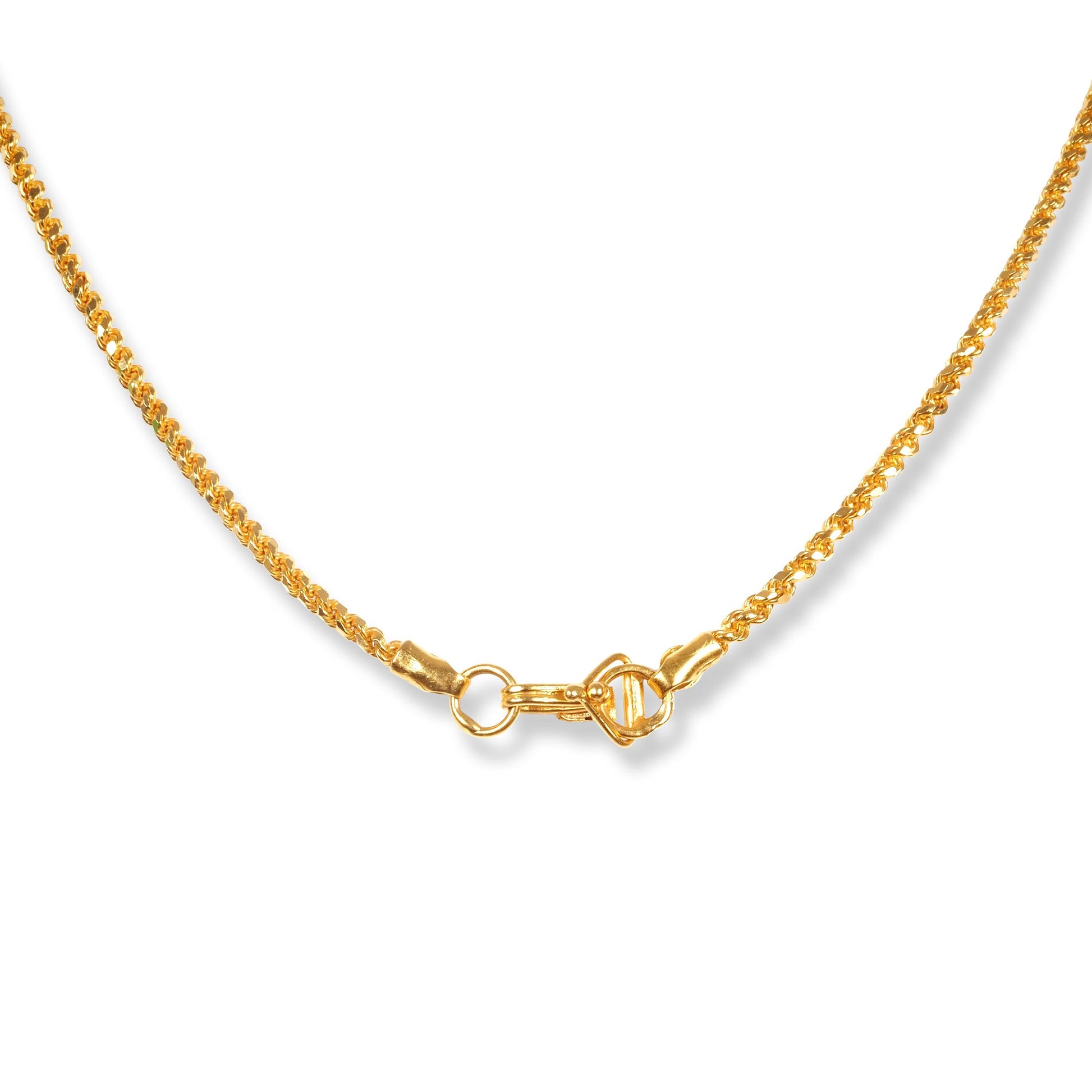 22ct Gold Rope Chain with Hook Clasp C-7142 - Minar Jewellers