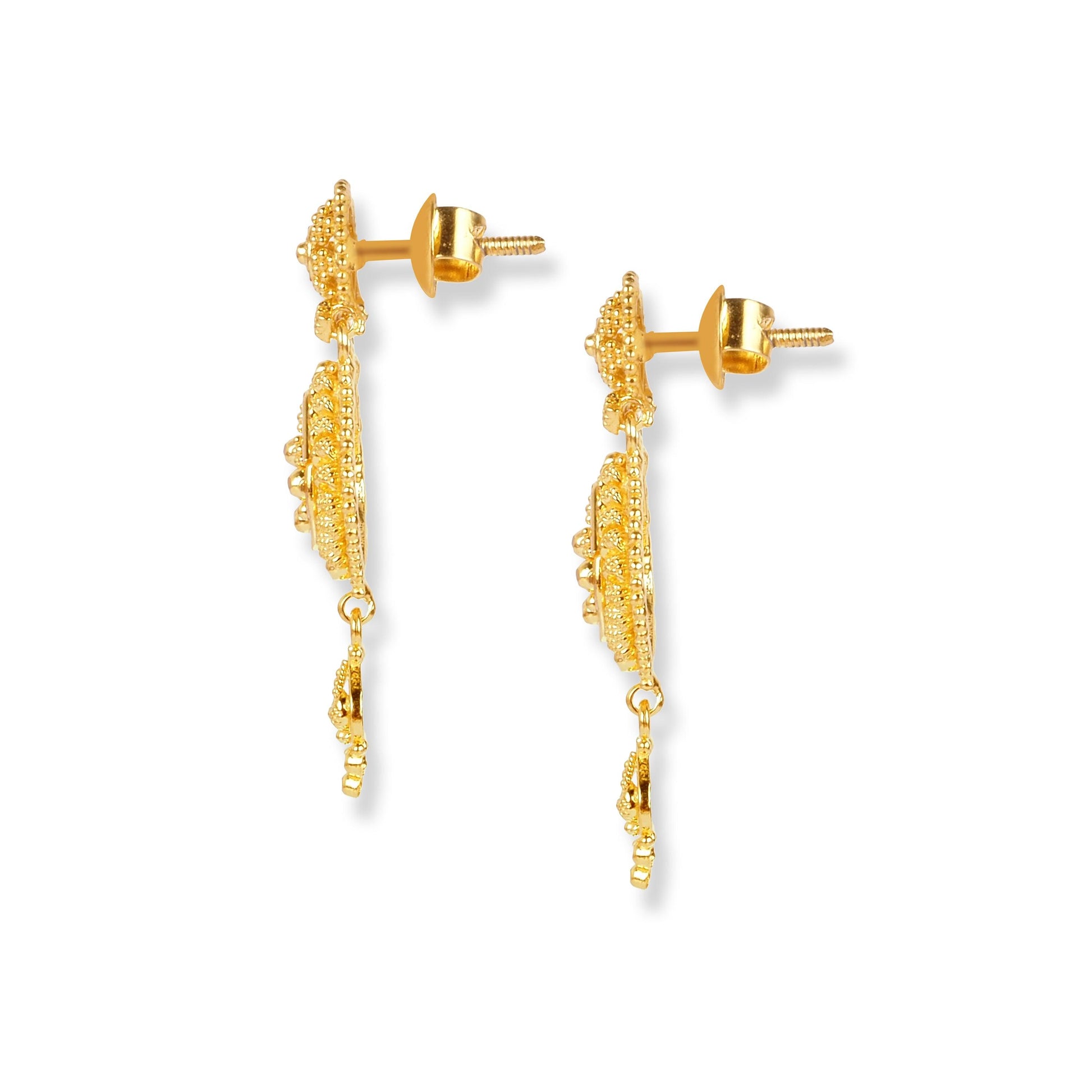 22ct Gold Set with Filigree Work N-7910 - Minar Jewellers