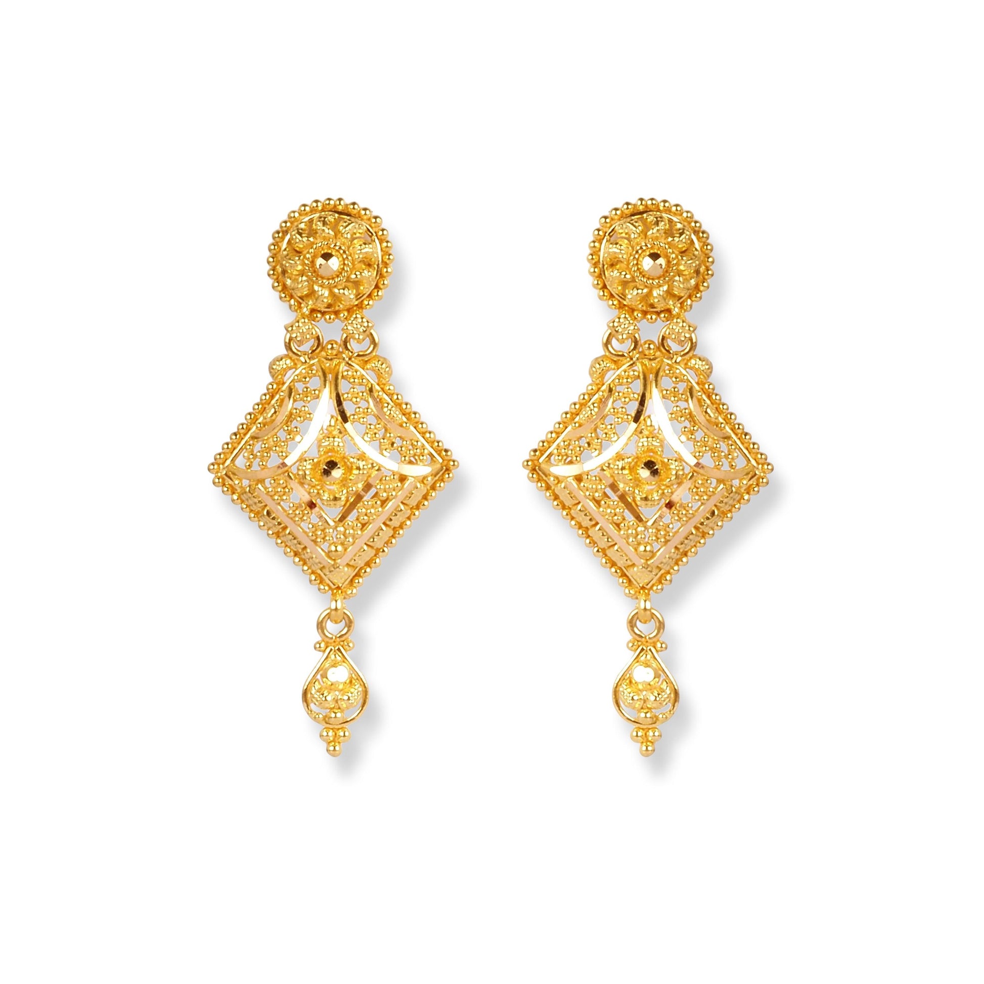 22ct Gold Set with Filigree Work N-7913 - Minar Jewellers