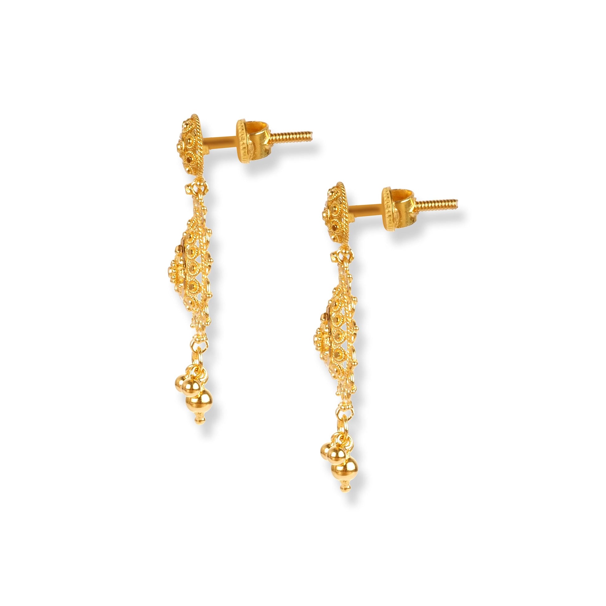 22ct Gold Set with Filigree Work N-7917 - Minar Jewellers