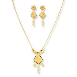 22ct Gold Set with Filigree Work N-7920 - Minar Jewellers