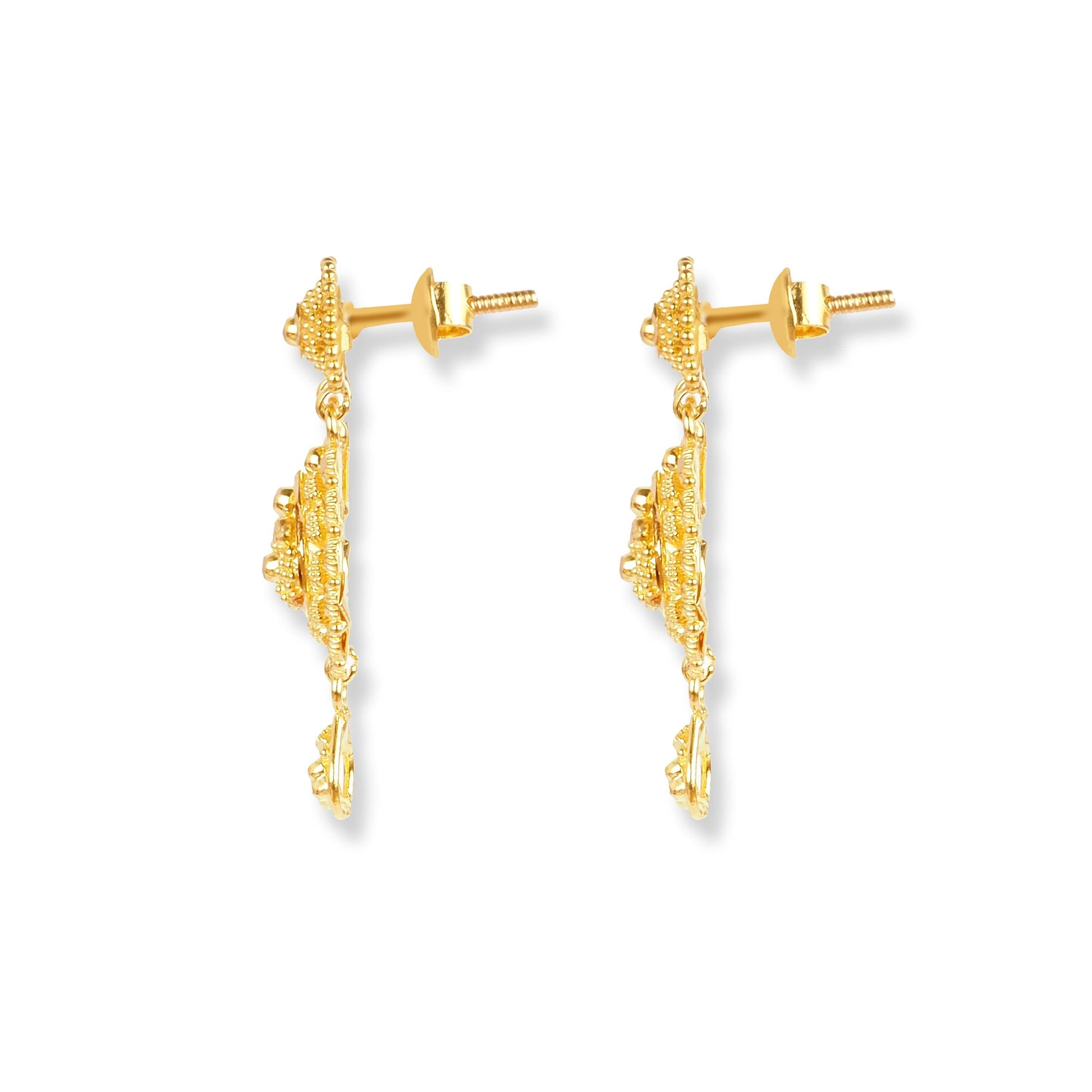22ct Gold Set with Filigree Work NE-7875 - Minar Jewellers