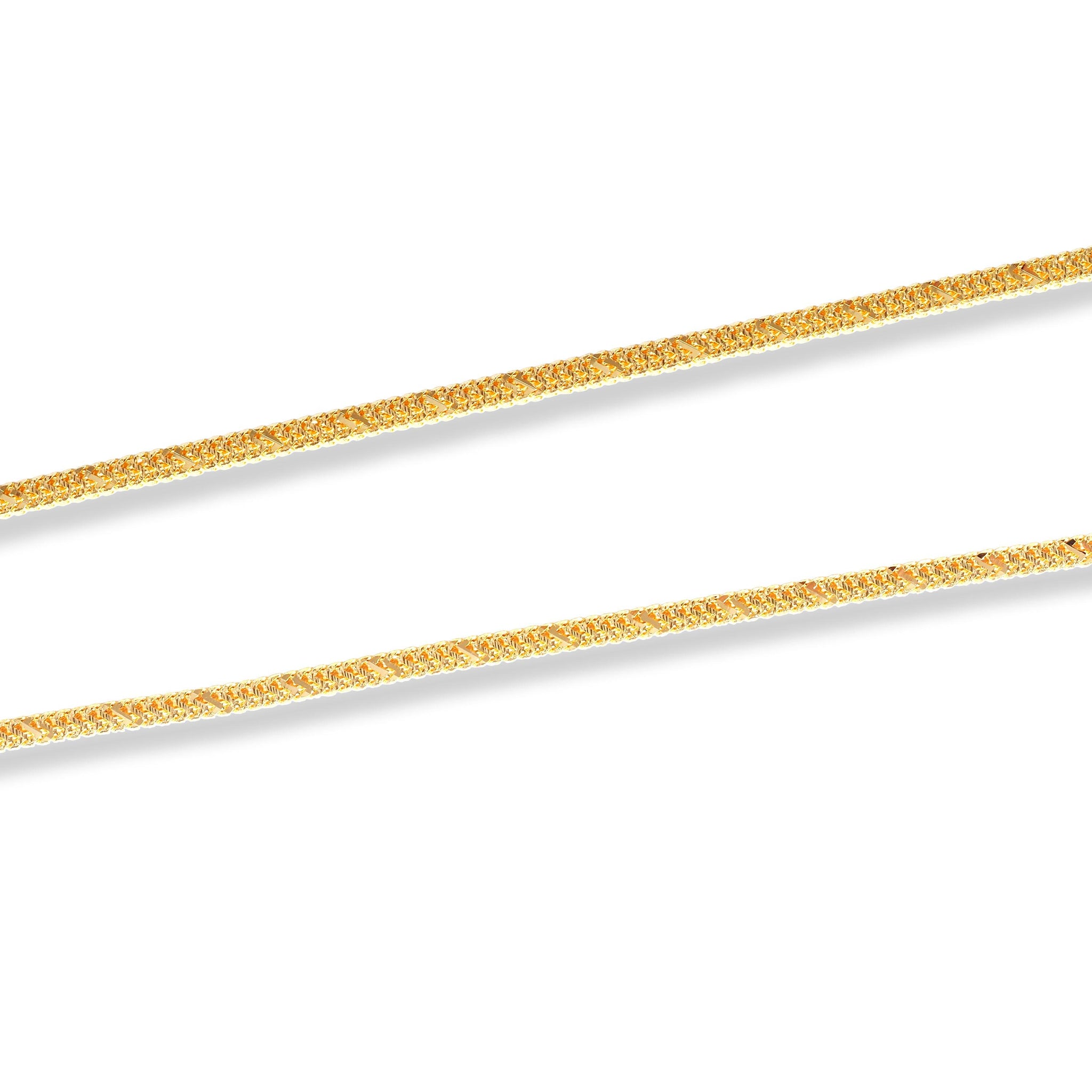 22ct Gold Square Foxtail Chain with Lobster Clasp C-7135