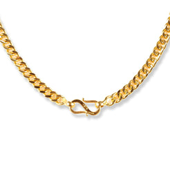 22ct Yellow Gold Classic Curb Link Chain with S Clasp C-1218 - Minar Jewellers