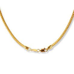 22ct Yellow Gold Foxtail Chain with Faceted Sides C-7137 - Minar Jewellers