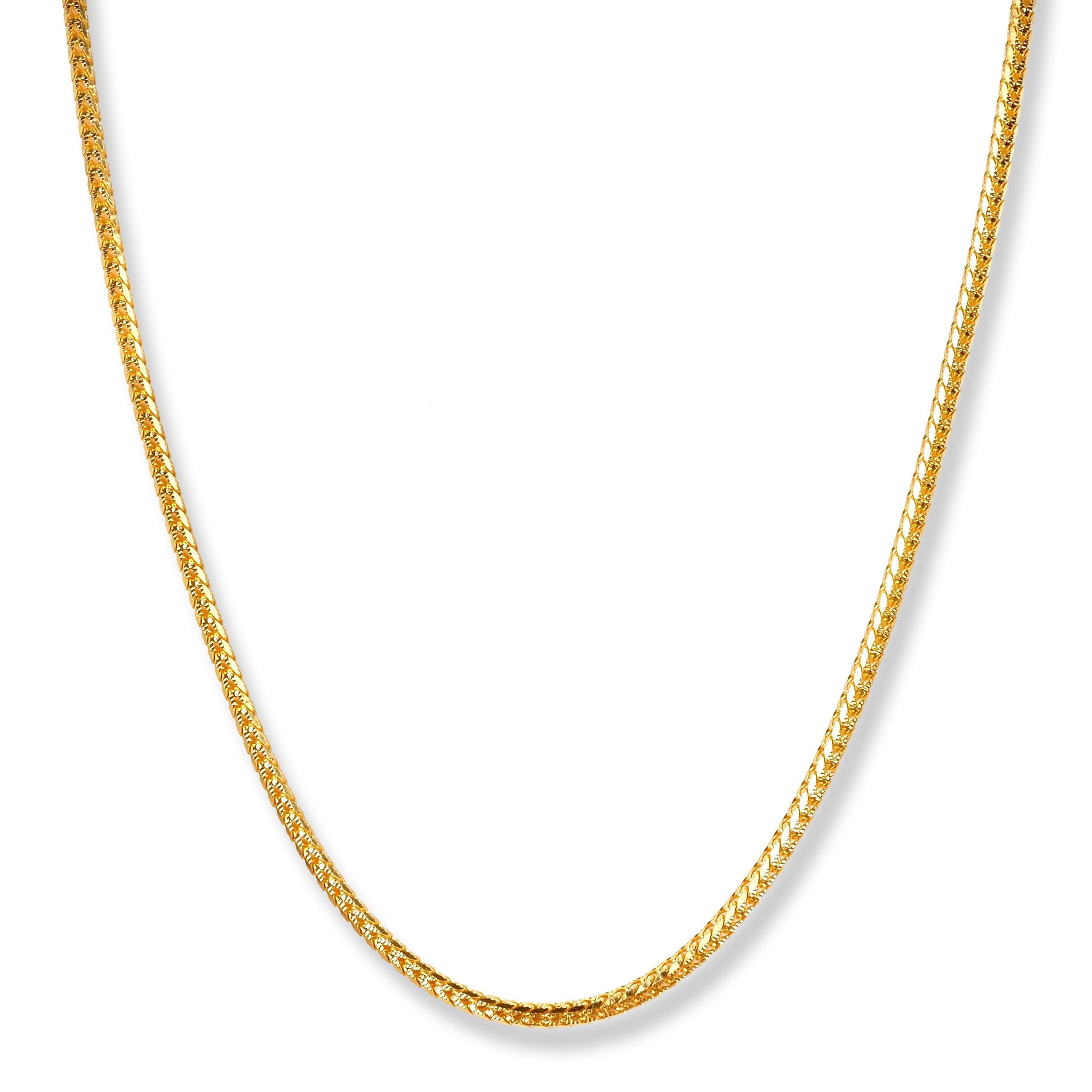 22ct Yellow Gold Foxtail Chain with Faceted Sides C-7137