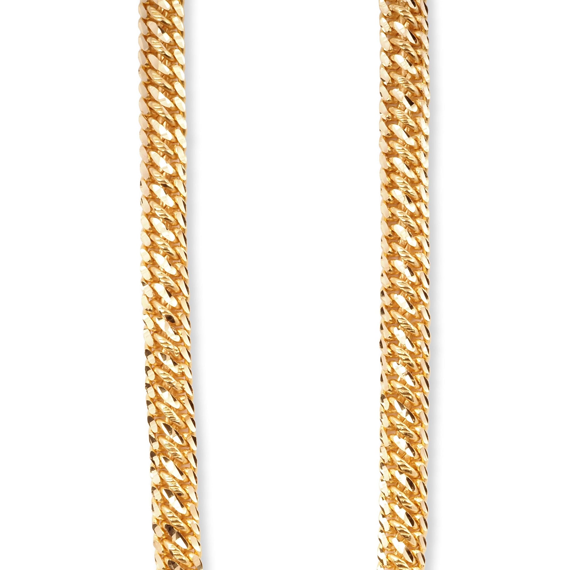 22ct Yellow Gold Intertwine Gents Chain with S Clasp C-3817 - Minar Jewellers