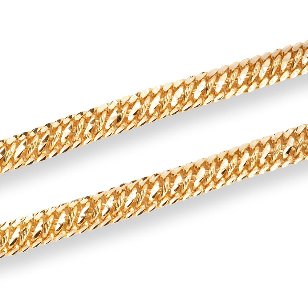 22ct Yellow Gold Intertwine Gents Chain with S Clasp C-3817