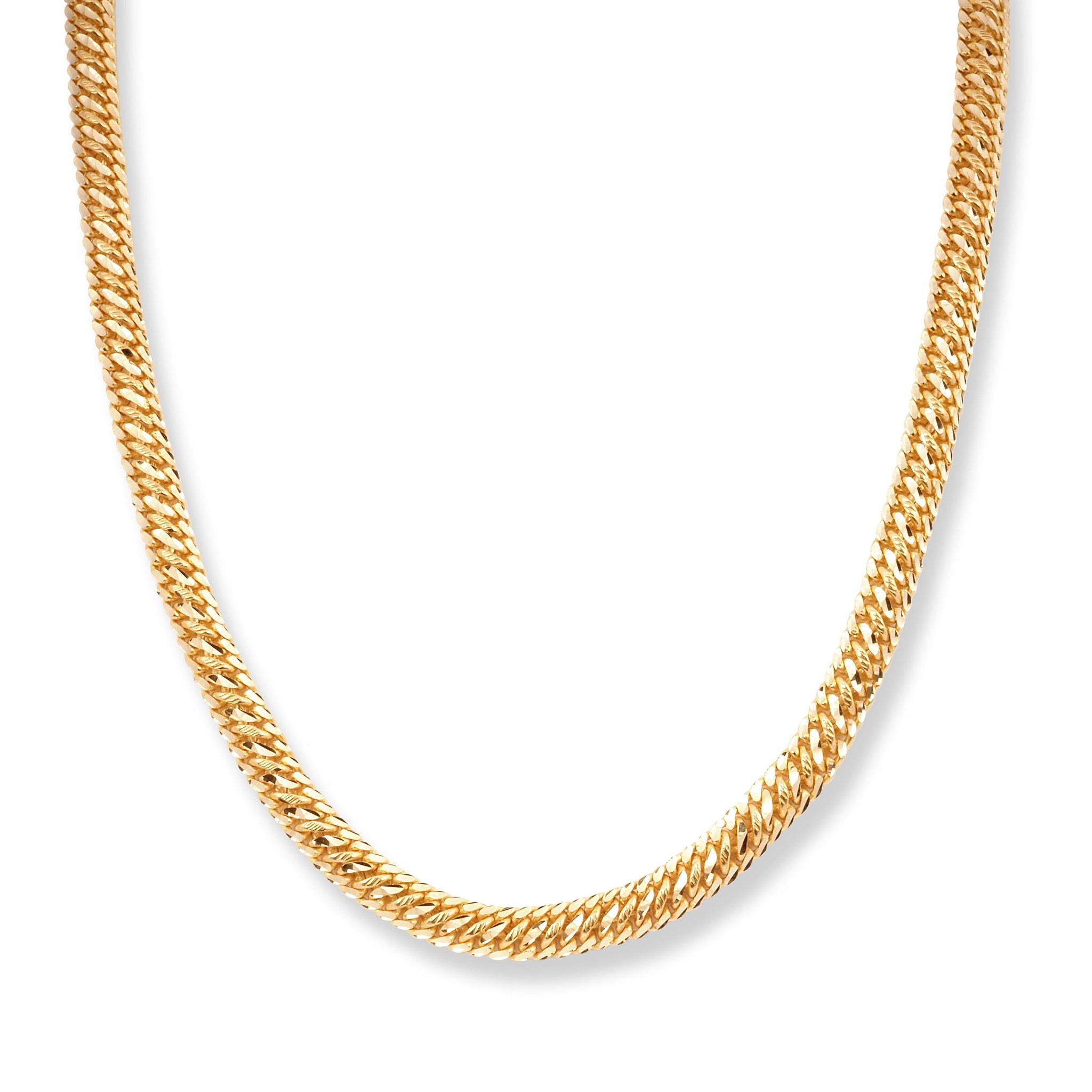 22ct Yellow Gold Intertwine Gents Chain with S Clasp C-3817