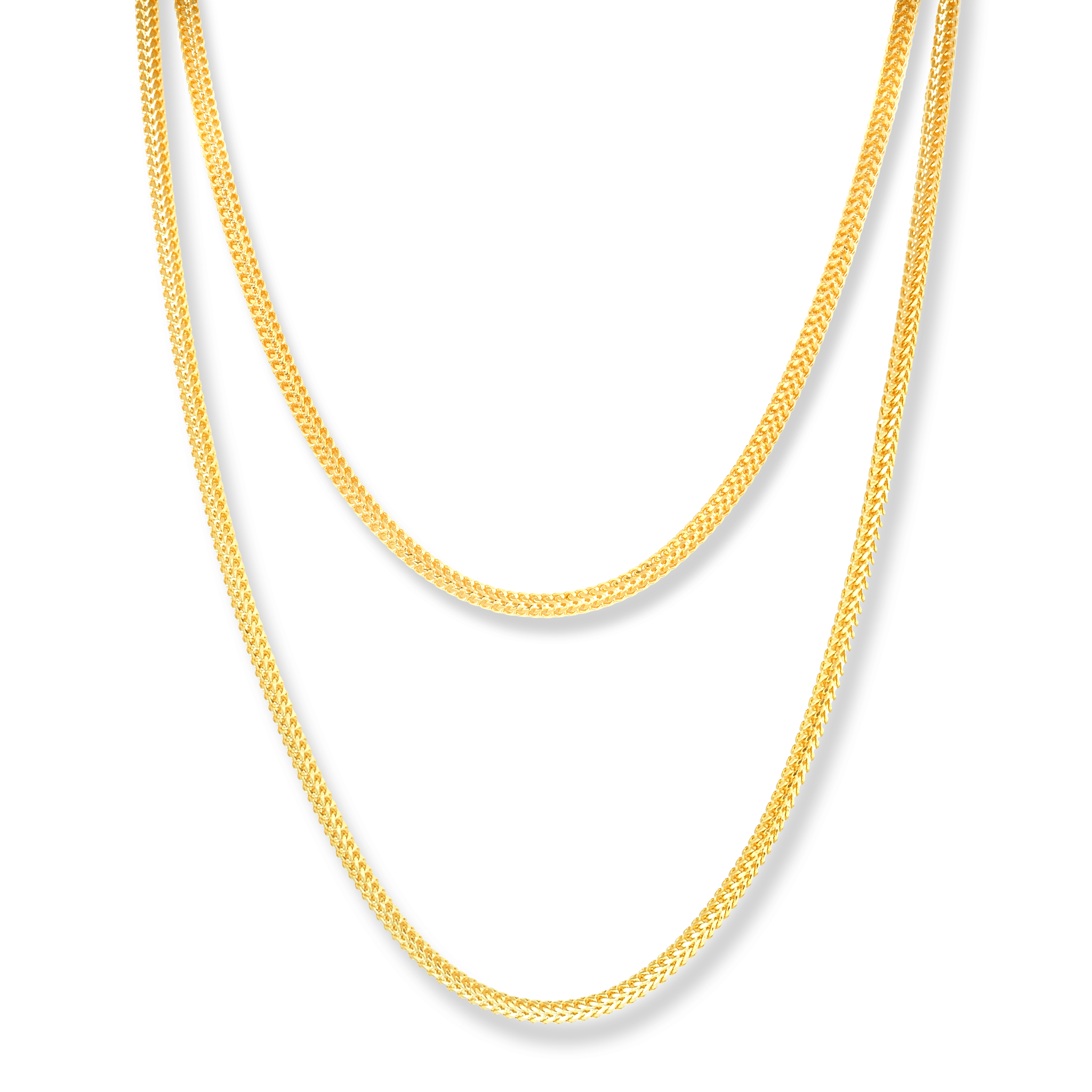 22ct Gold Round Foxtail Chain with Lobster Clasp C-7138