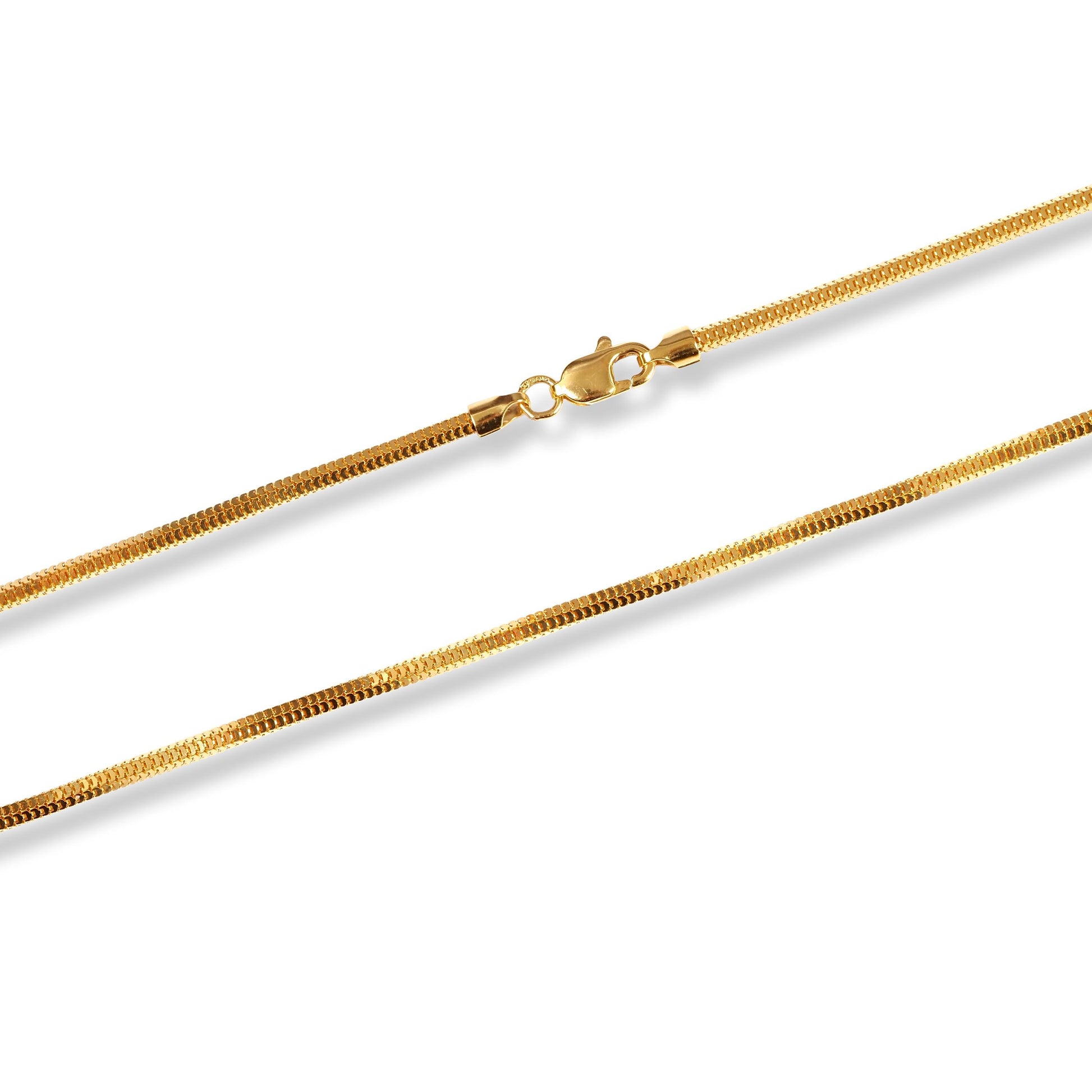 22ct Yellow Gold Round Snake Chain with Lobster Clasp C-1217 - Minar Jewellers