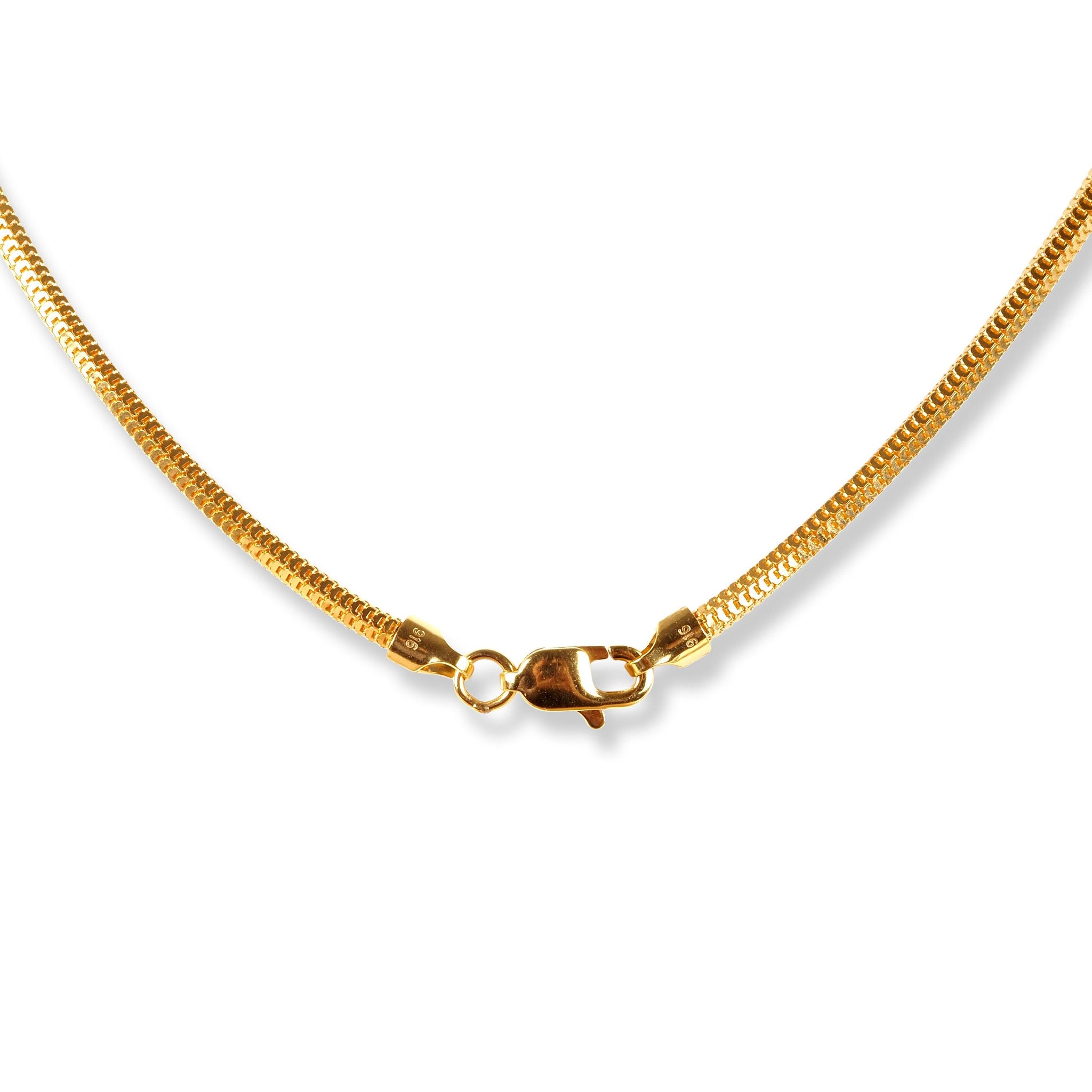 22ct Yellow Gold Round Snake Chain with Lobster Clasp C-1217