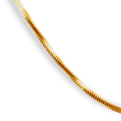 22ct Yellow Gold Round Snake Chain with Lobster Clasp C-1217 - Minar Jewellers
