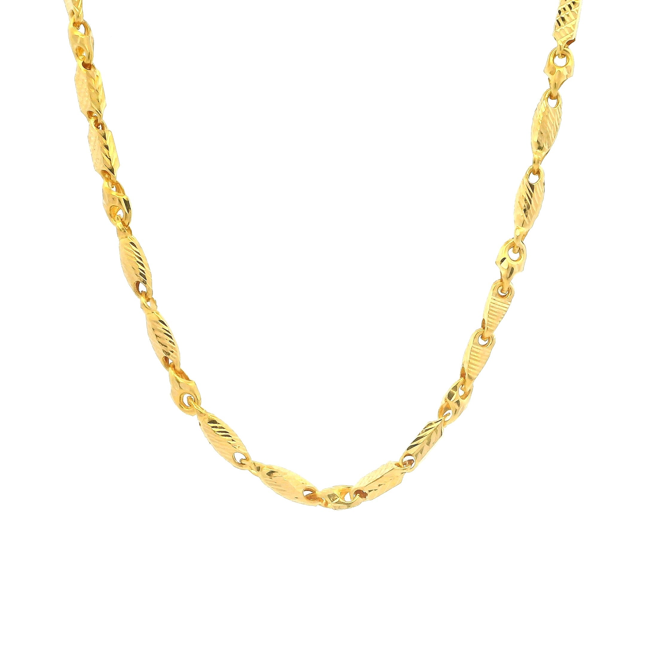22ct Gold Elegant Fancy Necklace with S Clasp Closure