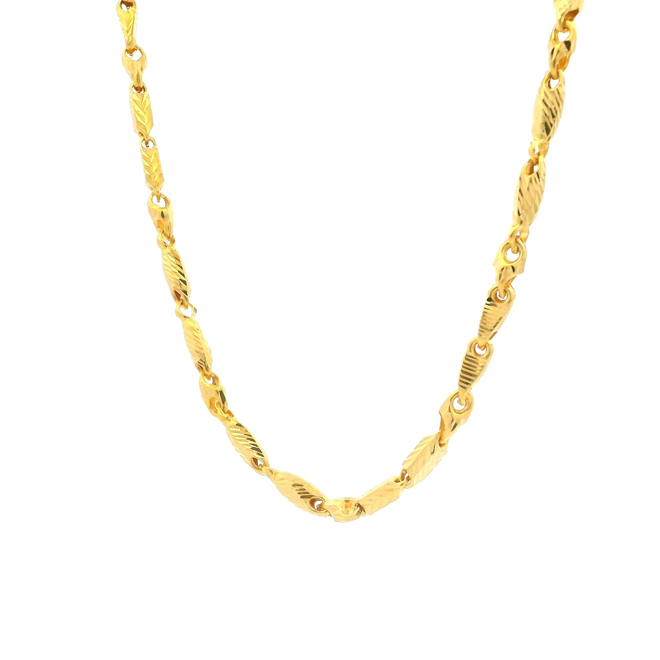 22ct Gold Elegant Fancy Necklace with S Clasp Closure