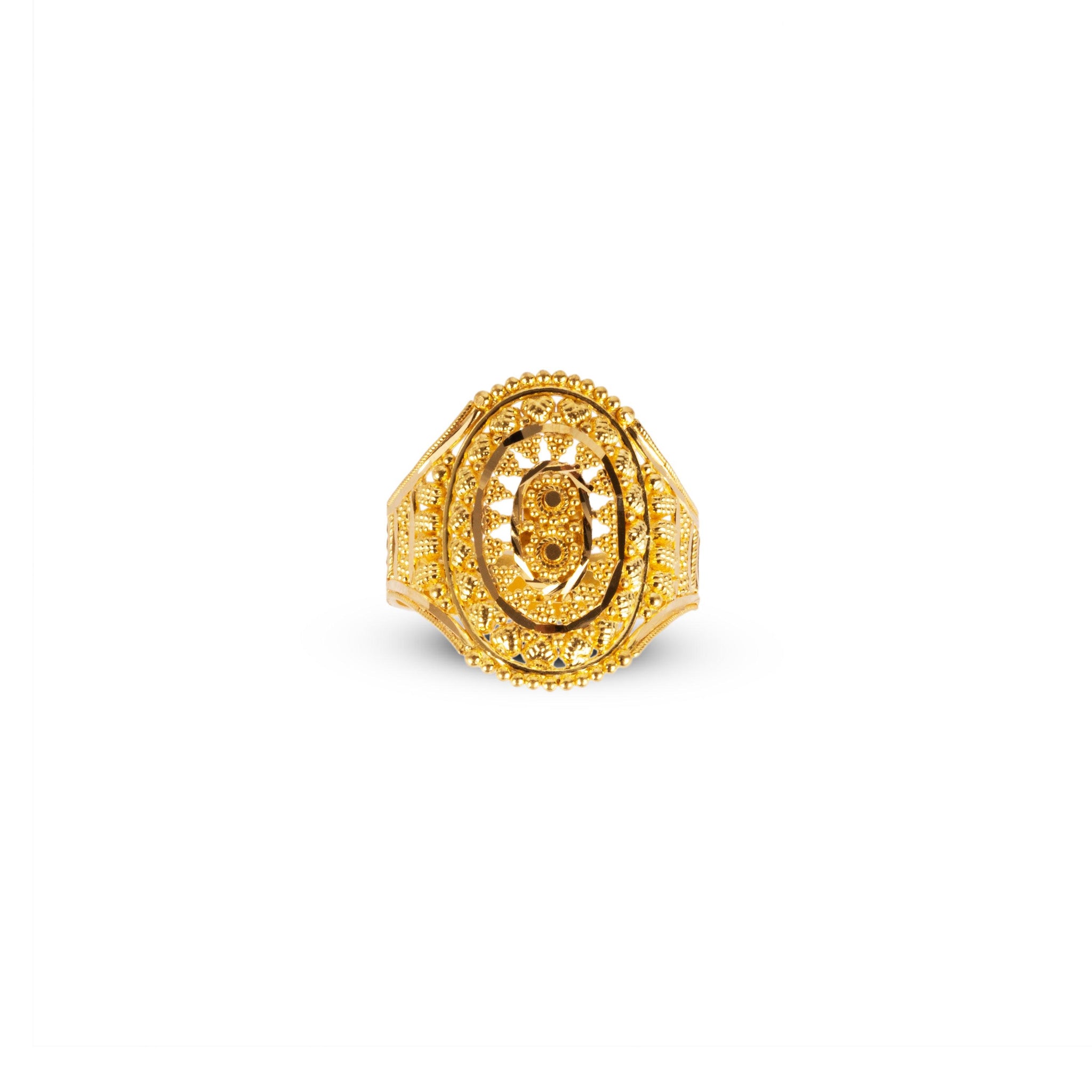 22ct Gold Filigree Design Ring LR-6639