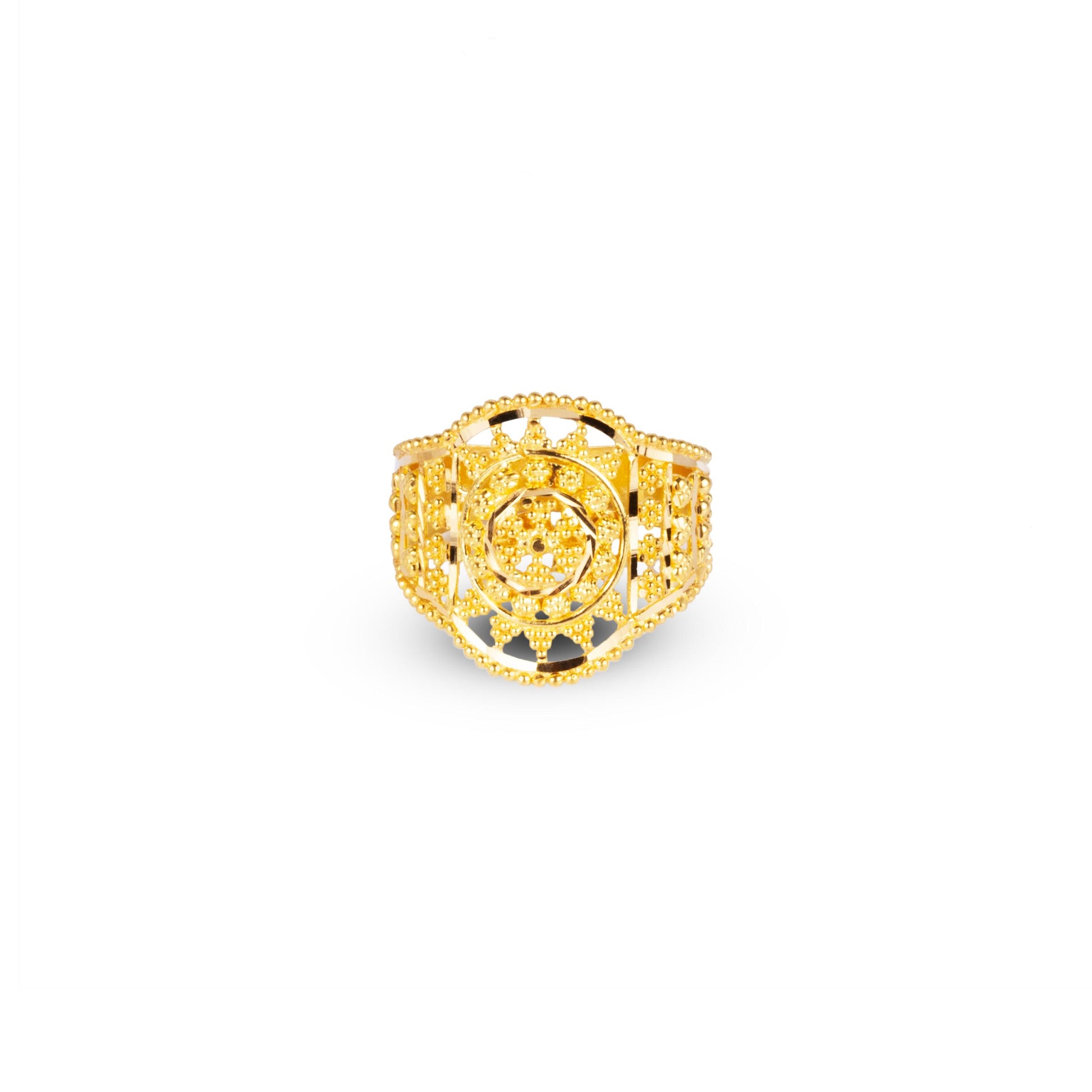 22ct Gold Filigree Ring (4.0g) LR-6637 - Minar Jewellers