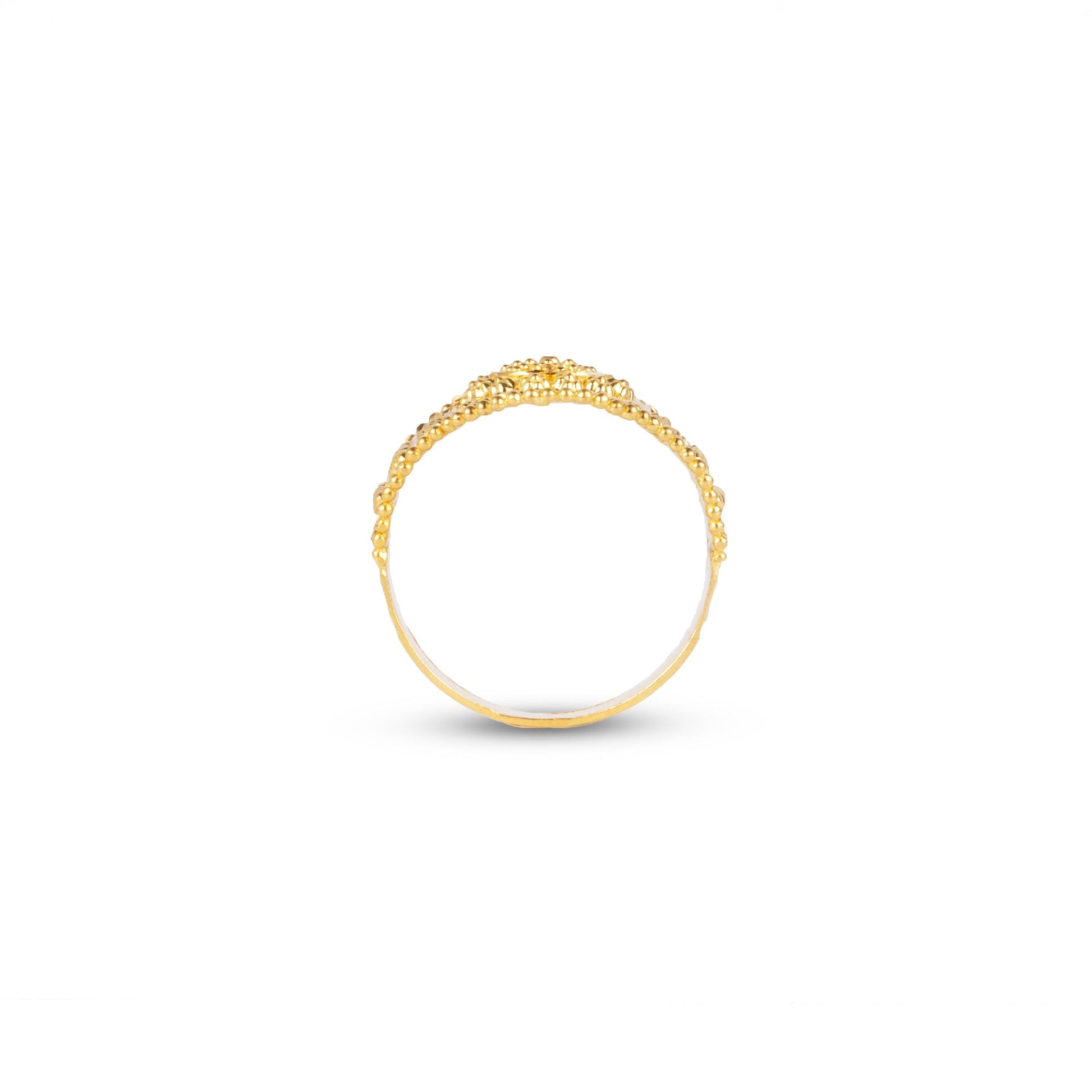 22ct Gold Filigree Ring (4.0g) LR-6637 - Minar Jewellers