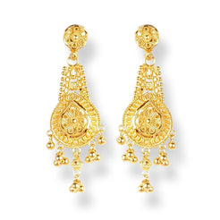22ct Gold Filigree work Design Set with Beaded Drops N-7925 - Minar Jewellers