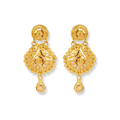 22ct Gold Filigree work Design Set with Beaded Drops N-7928 - Minar Jewellers