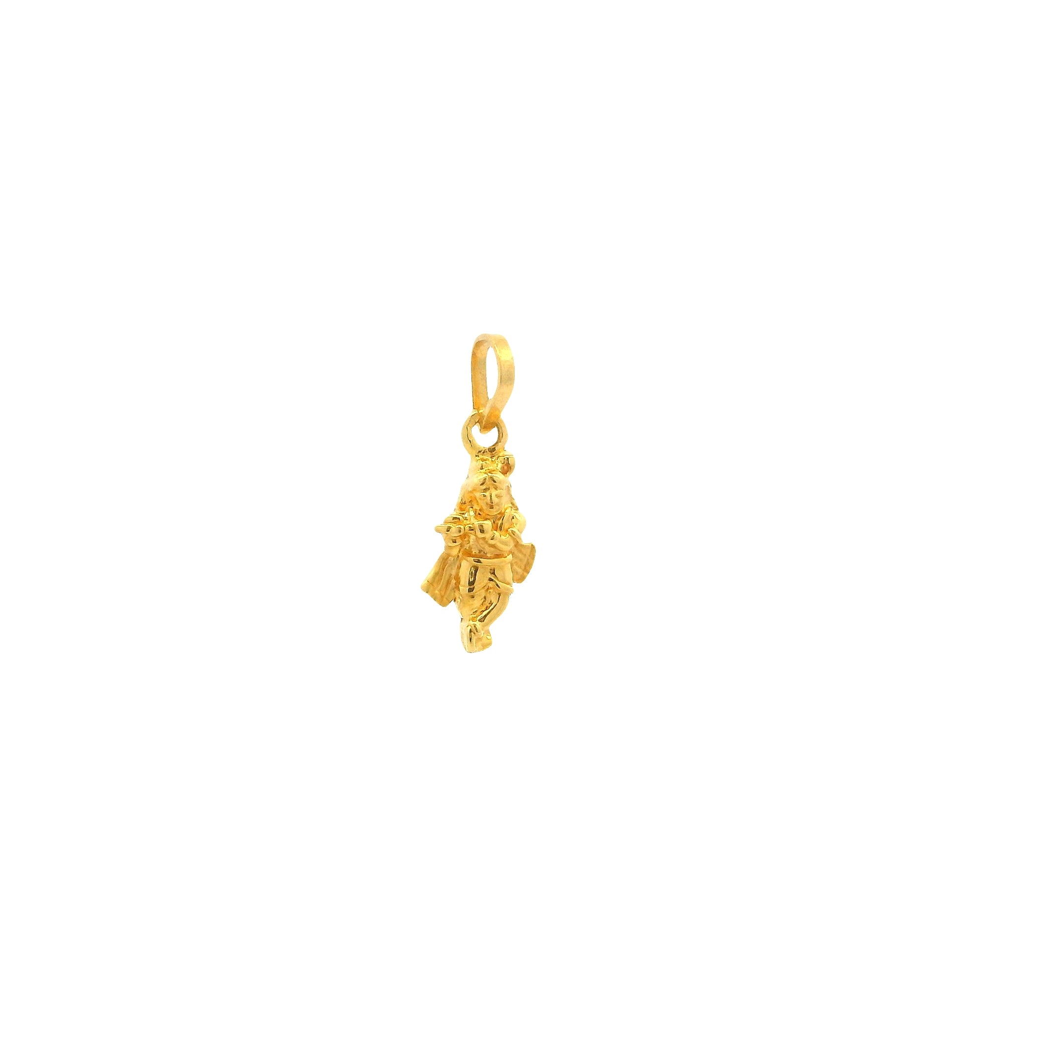 22ct Gold Krishna Pendant – Divine Hindu Religious Necklace Charm