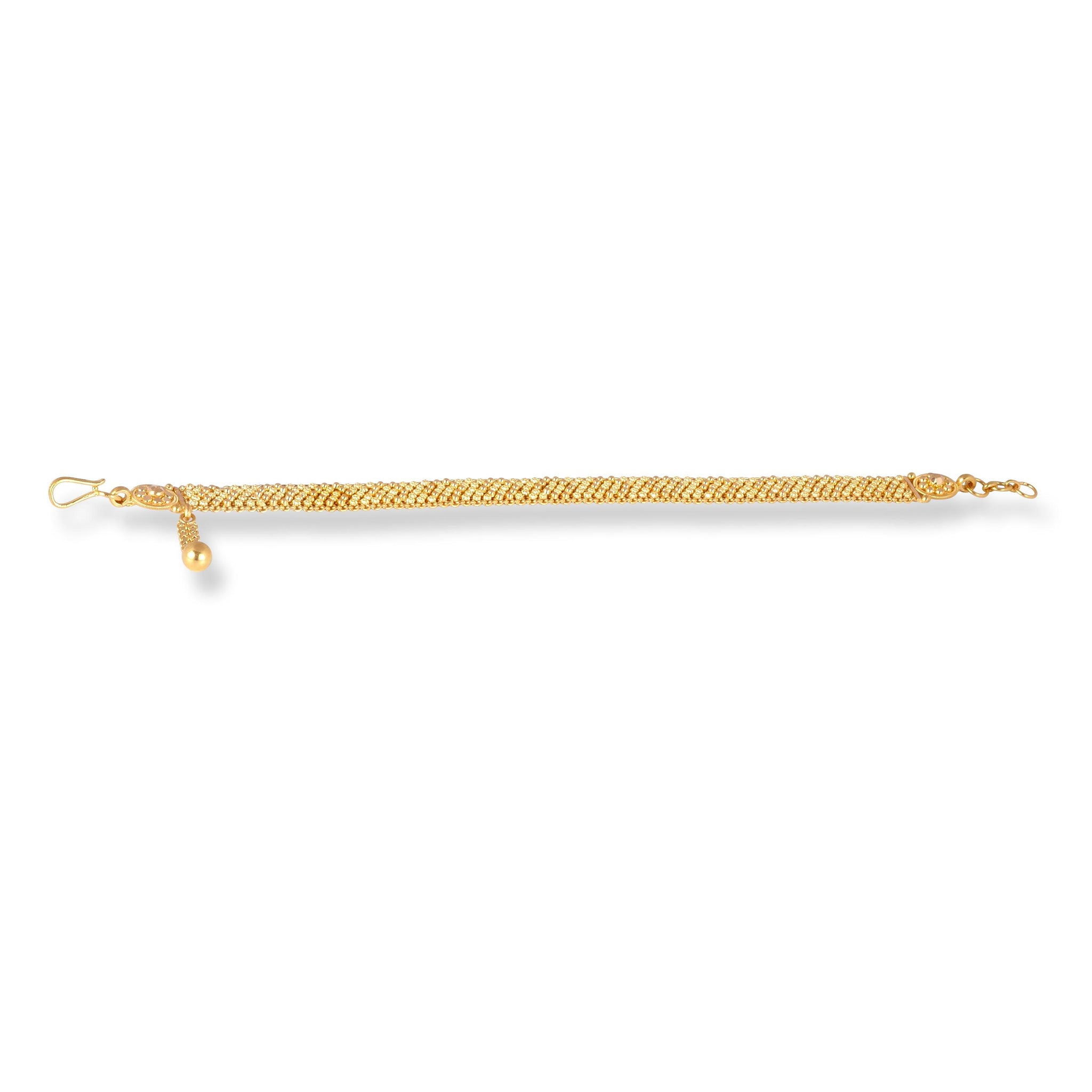 22ct Gold Ladies Bracelet in Filigree Work Design with U-Hook Clasp LBR-7148