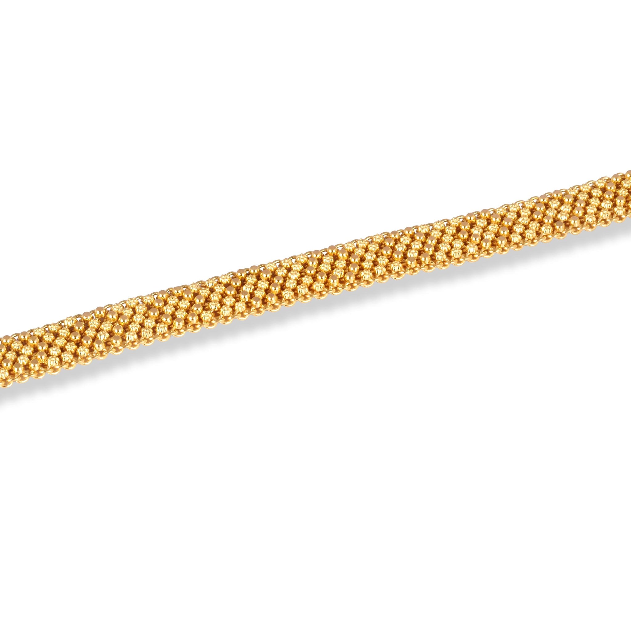 22ct Gold Ladies Bracelet in Filigree Work Design with U-Hook Clasp LBR-7148