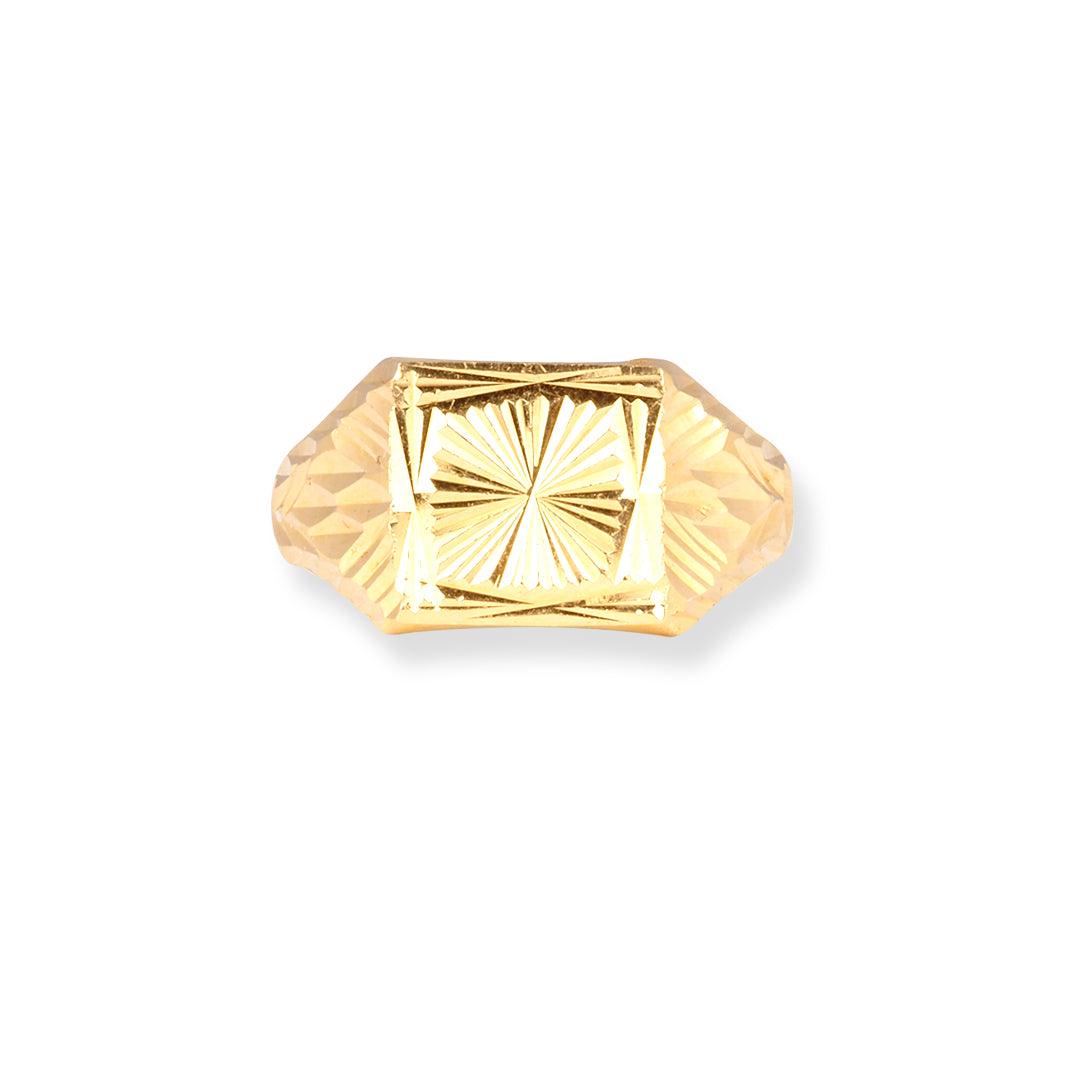 22ct Gold Signet Gents Ring GR-7878 - Minar Jewellers