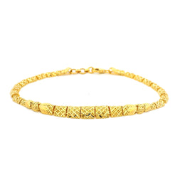 22ct Gold Bracelet for Women – Fancy Intricate Style, Lobster Clasp