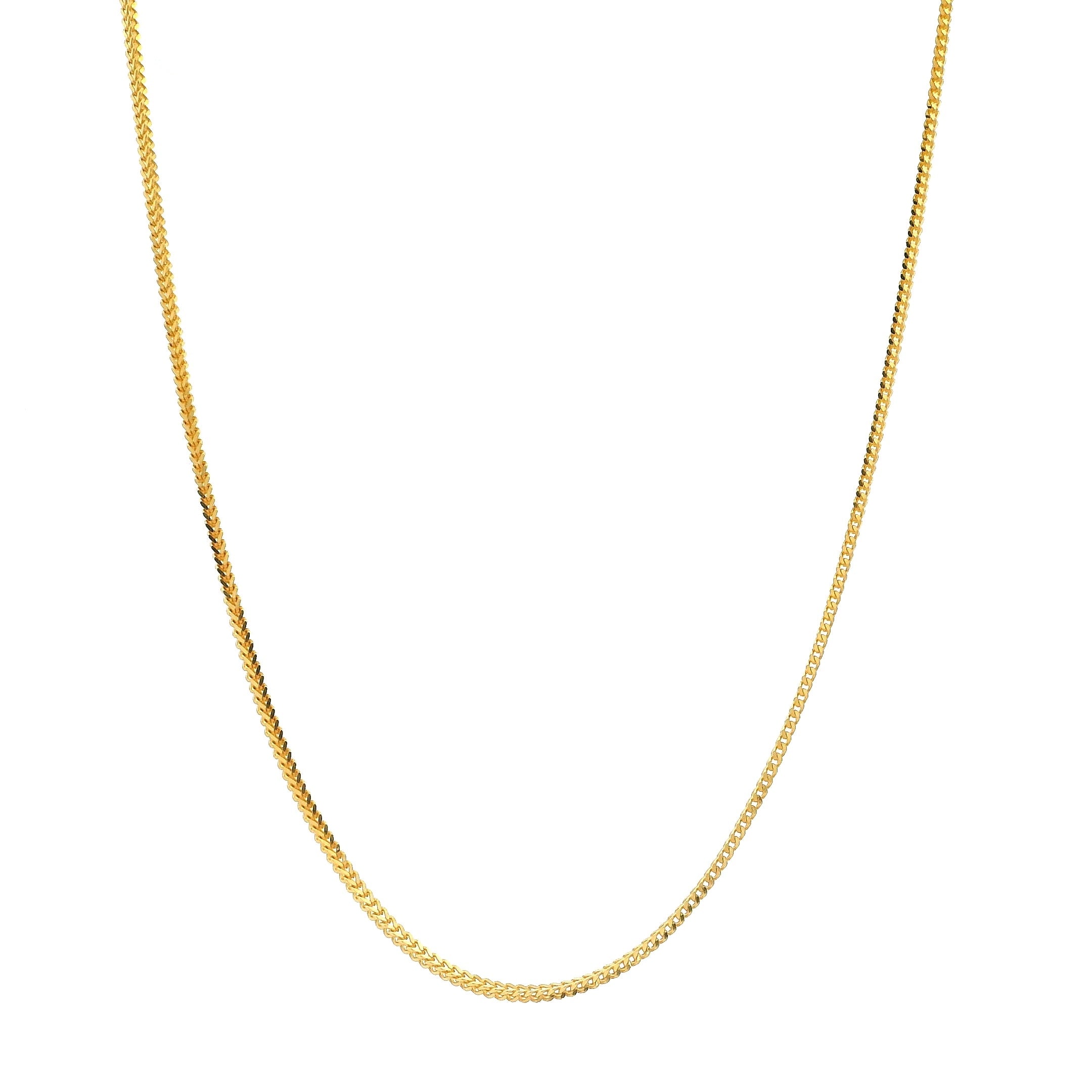 22ct Gold Foxtail Chain for Men & Women – Durable Lobster Clasp | 22K Gold Jewellery