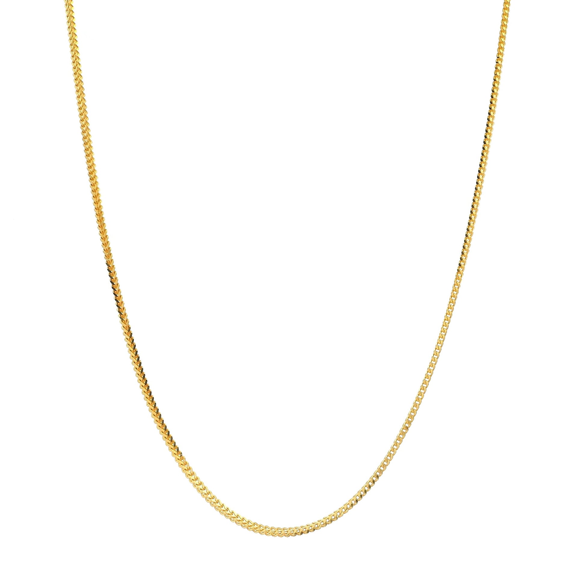22ct Gold Foxtail Chain for Men & Women – Durable Lobster Clasp | 22K Gold Jewellery
