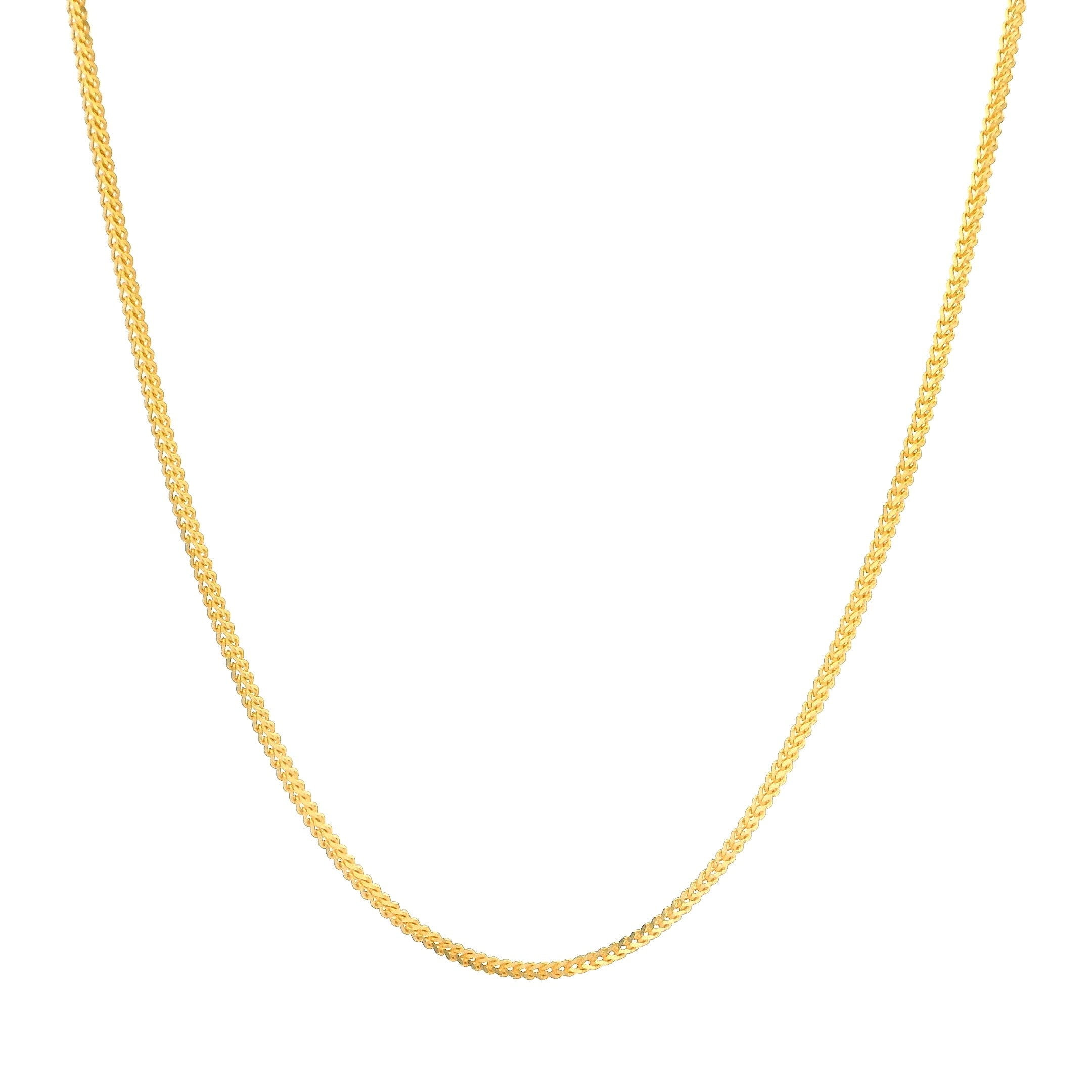 22ct Gold Foxtail Chain for Men & Women – Durable Lobster Clasp | 22ct Gold Jewellery