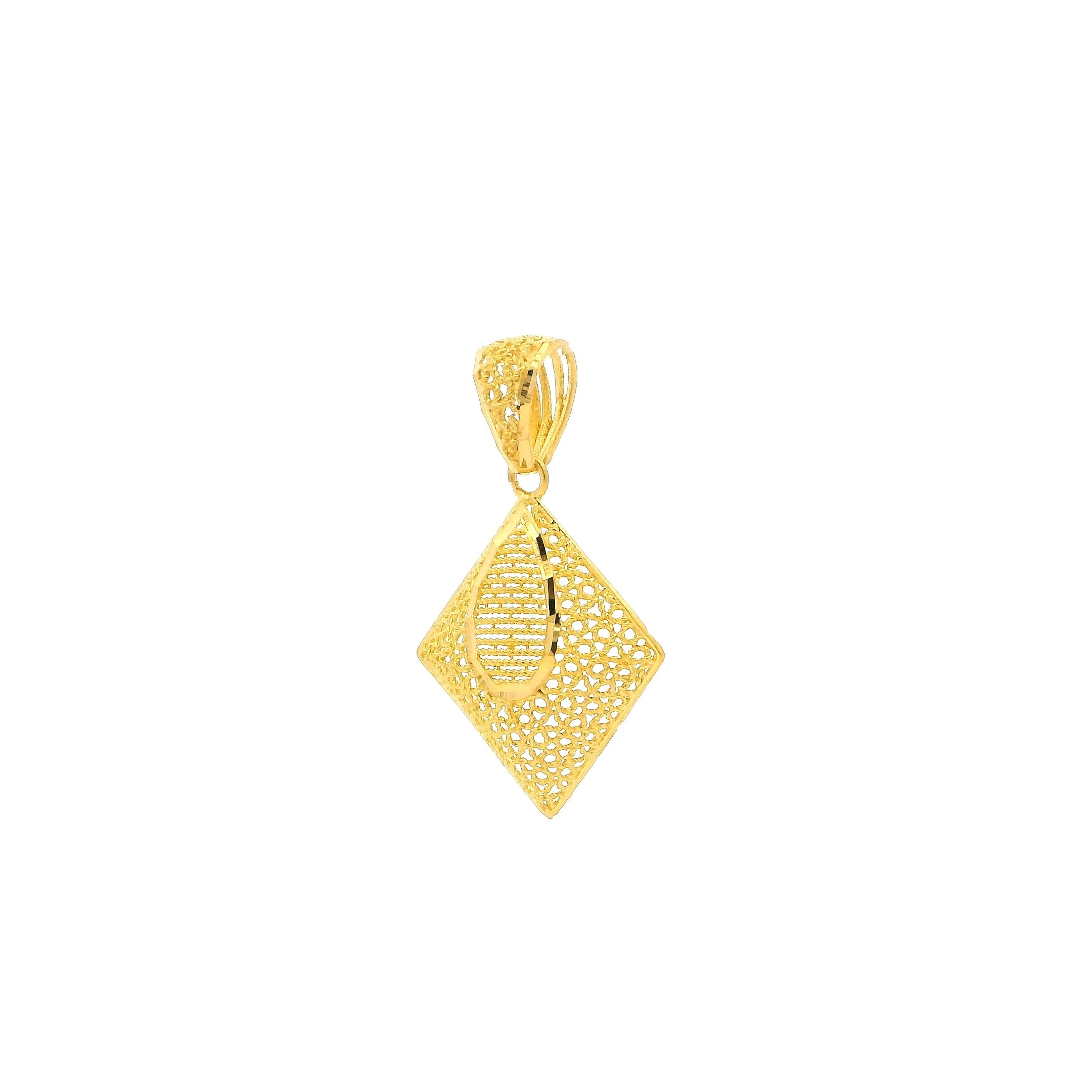 22ct Gold Jaali Pendant – Chic & Stylish Accessory for Every Occasion