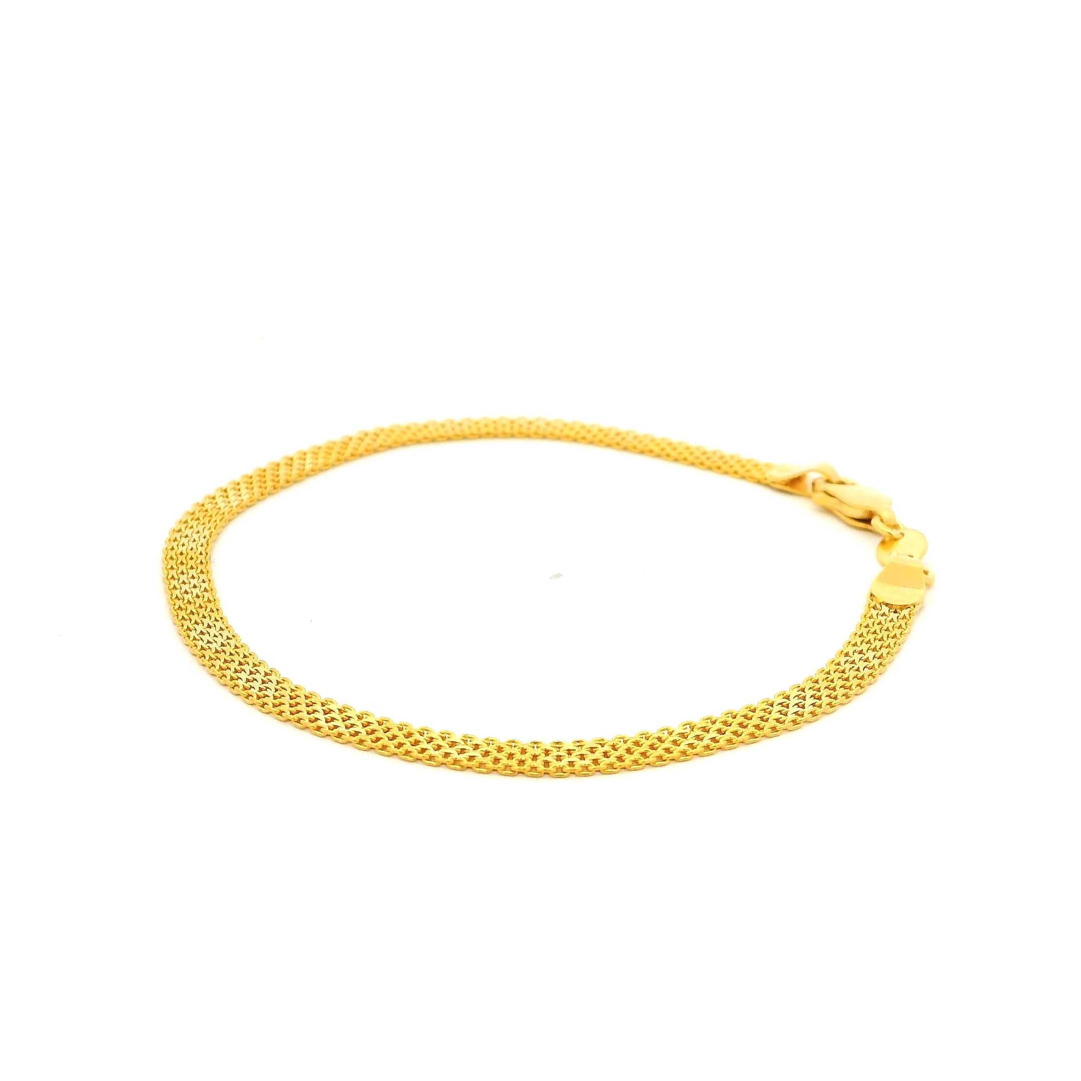 22ct Gold Mesh Chain Bracelet – Elegant Textured Design for Everyday Wear