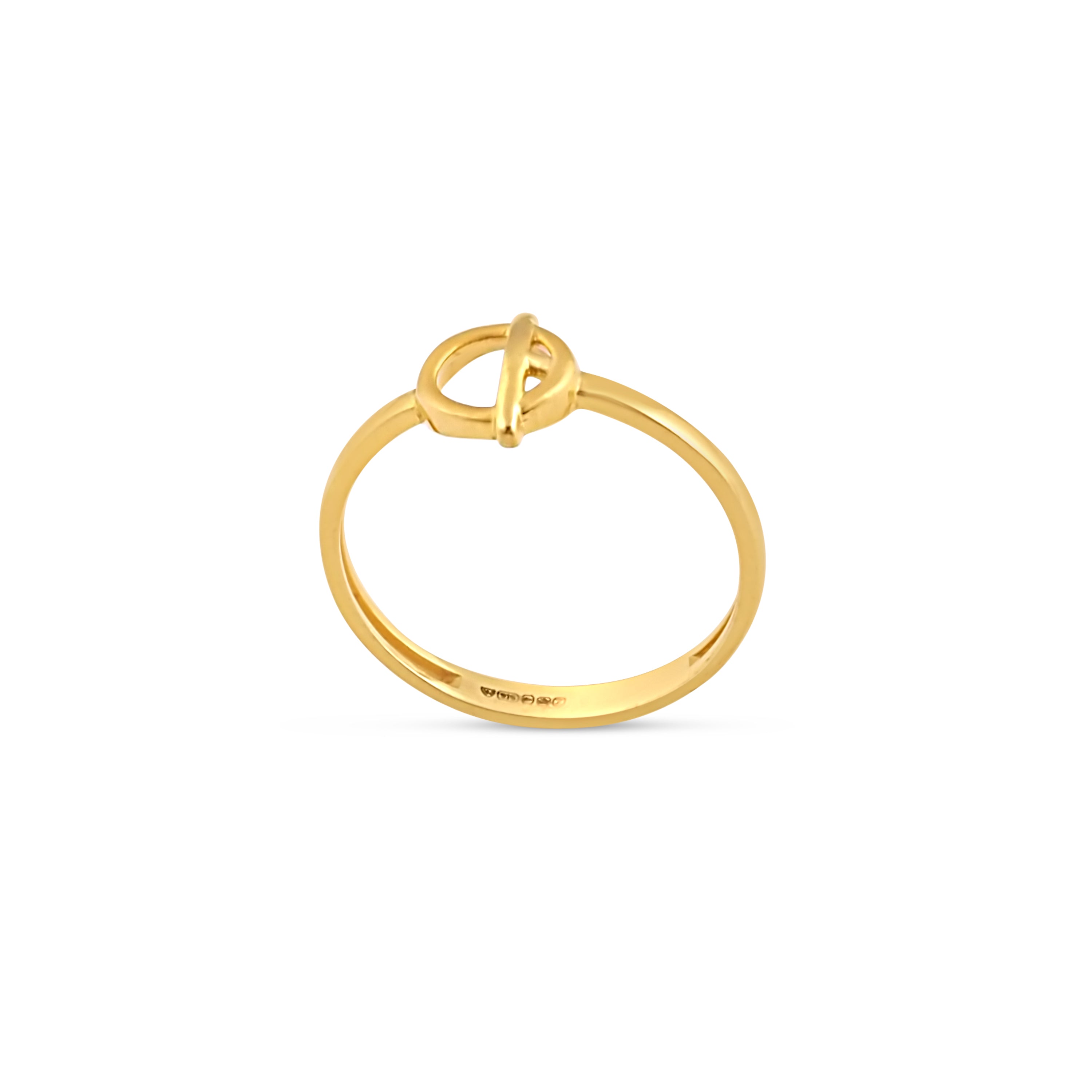 22ct Gold Minimalist Geometric Design Ring | Size M½