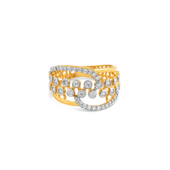22ct_Gold_Open_Pattern_Dress_Ring_with_Sparkling_Cubic_Zirconia_Size_I_3