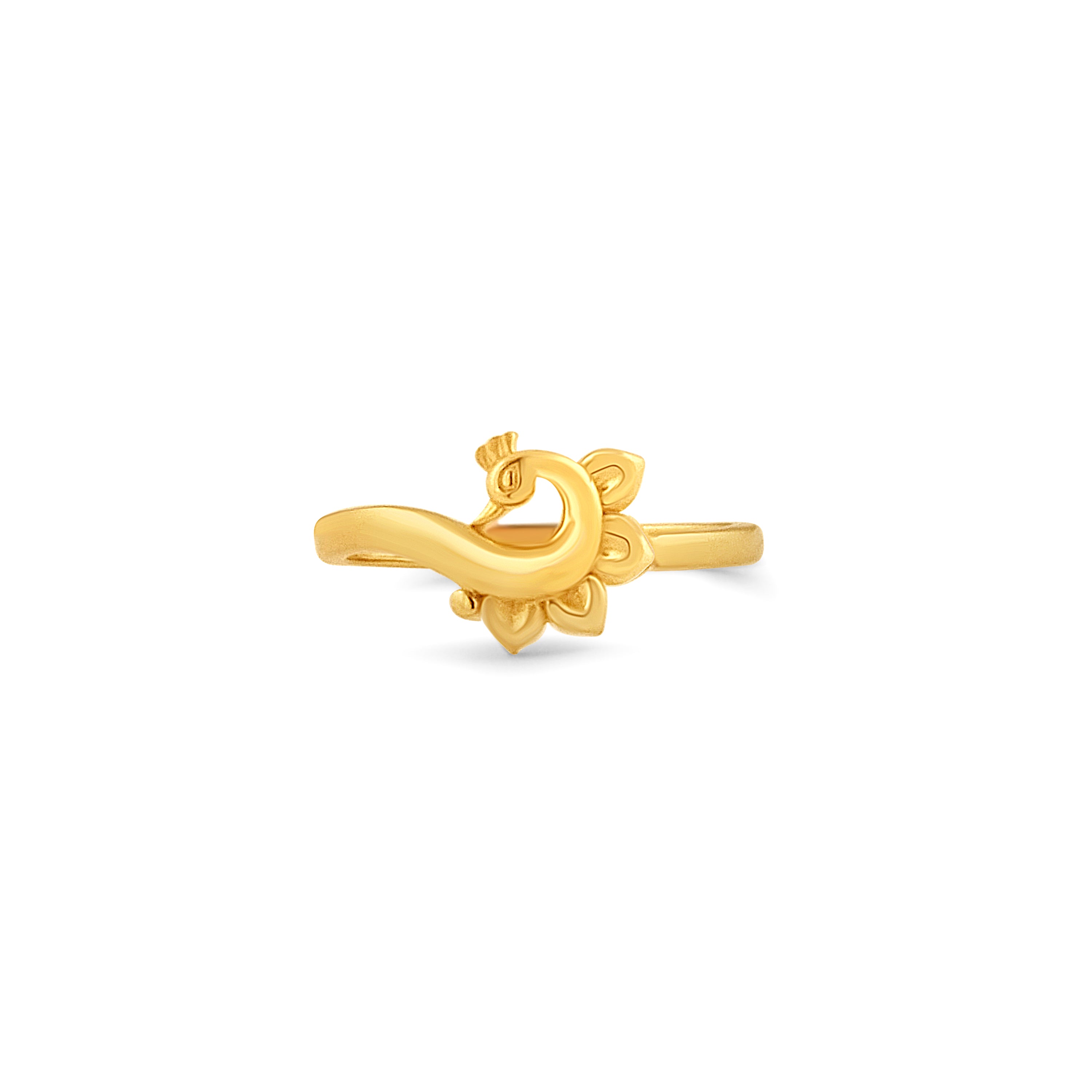 22ct Gold Peacock Inspired Ring – Traditional Statement Ring | Size L½