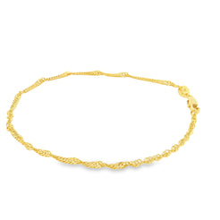 22ct Gold Ripple Chain Bracelet  Perfect for Everyday Wear & Gifting